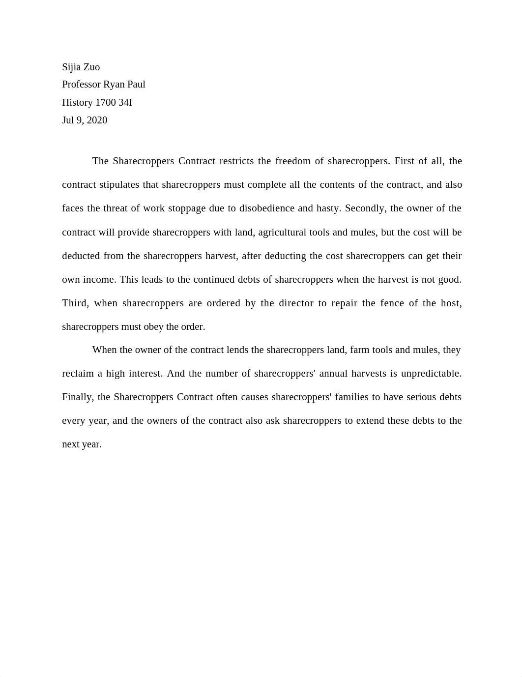 Short Answer 6 - A Sharecroppers Contract.docx_db92um7pw4a_page1