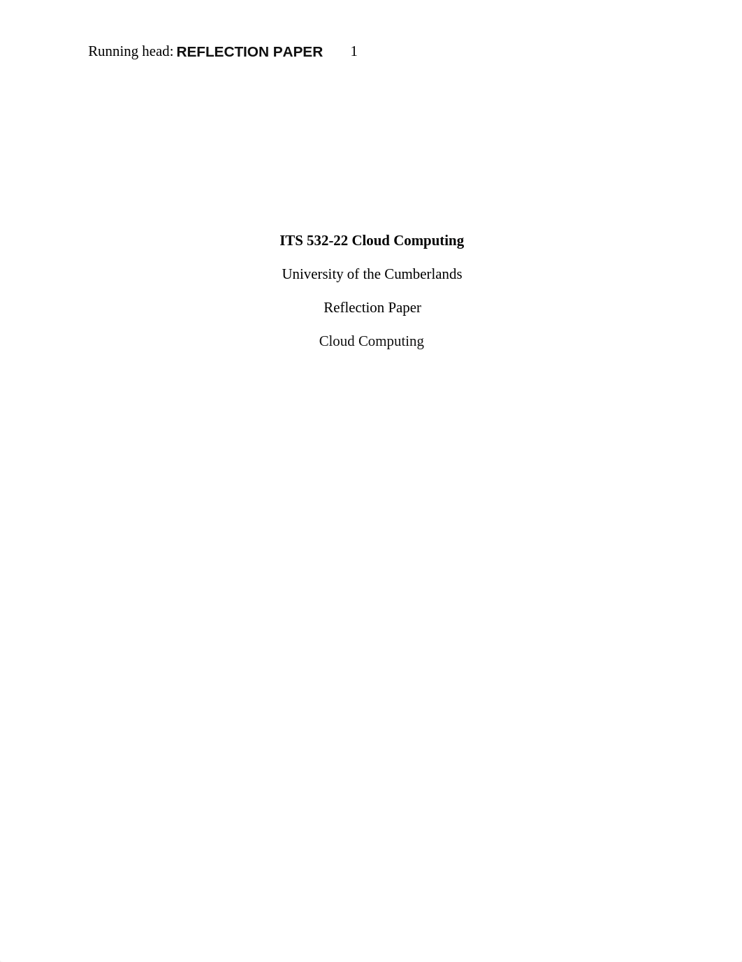 Cloud Computing Reflection Paper V0.1.docx_db9nhc0huuh_page1