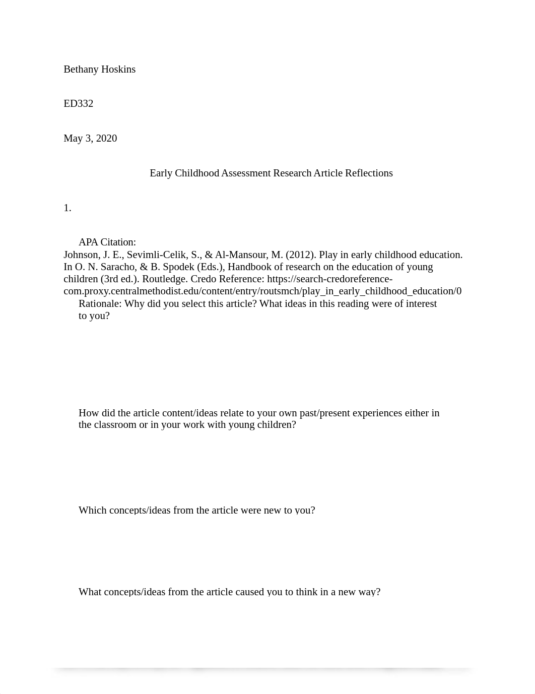 Early Childhood Assessment Research Article Reflections.docx_db9p7h4h85j_page1