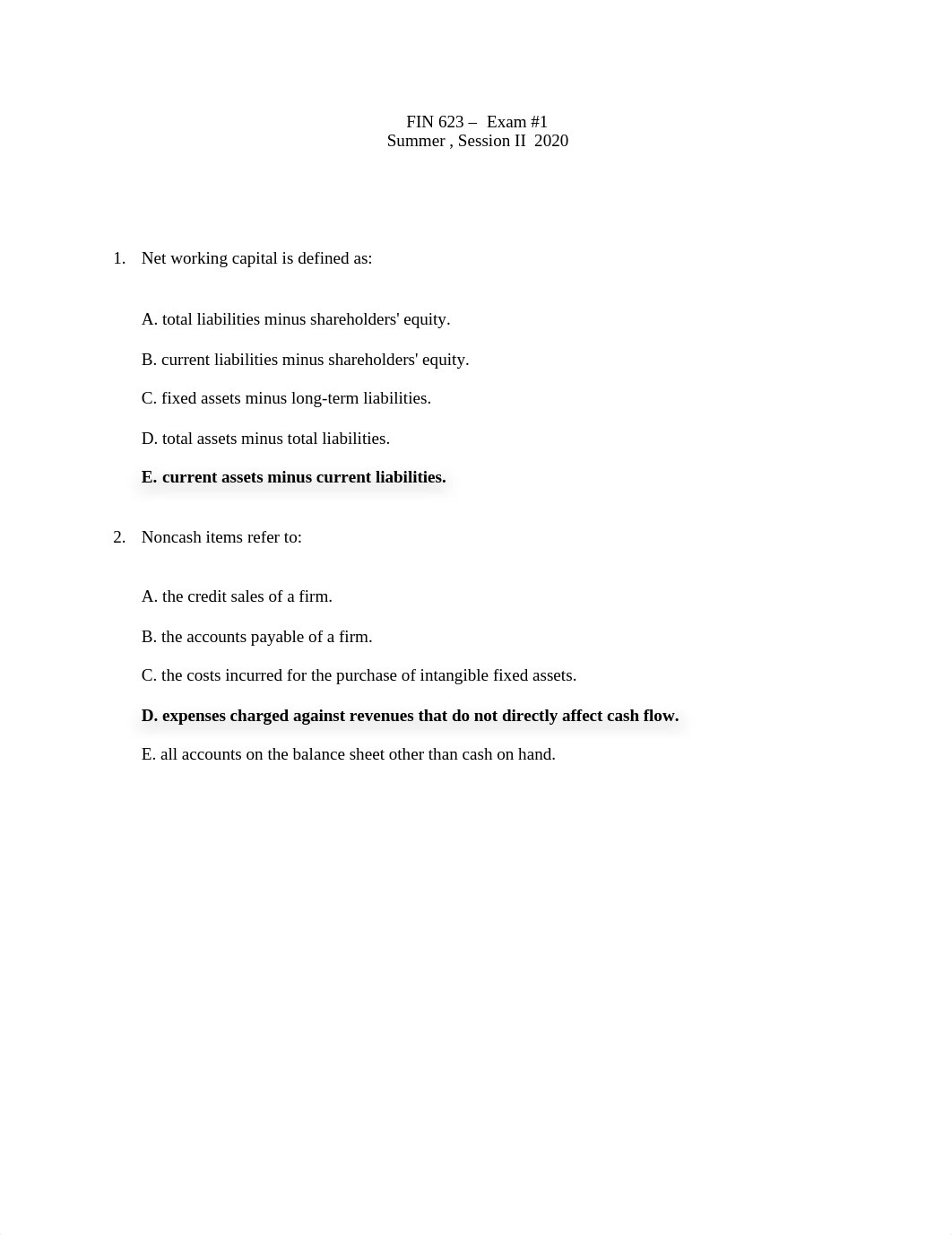 FIN623  exam #1  Summer  2020 with answers.docx_db9te9ijesa_page1