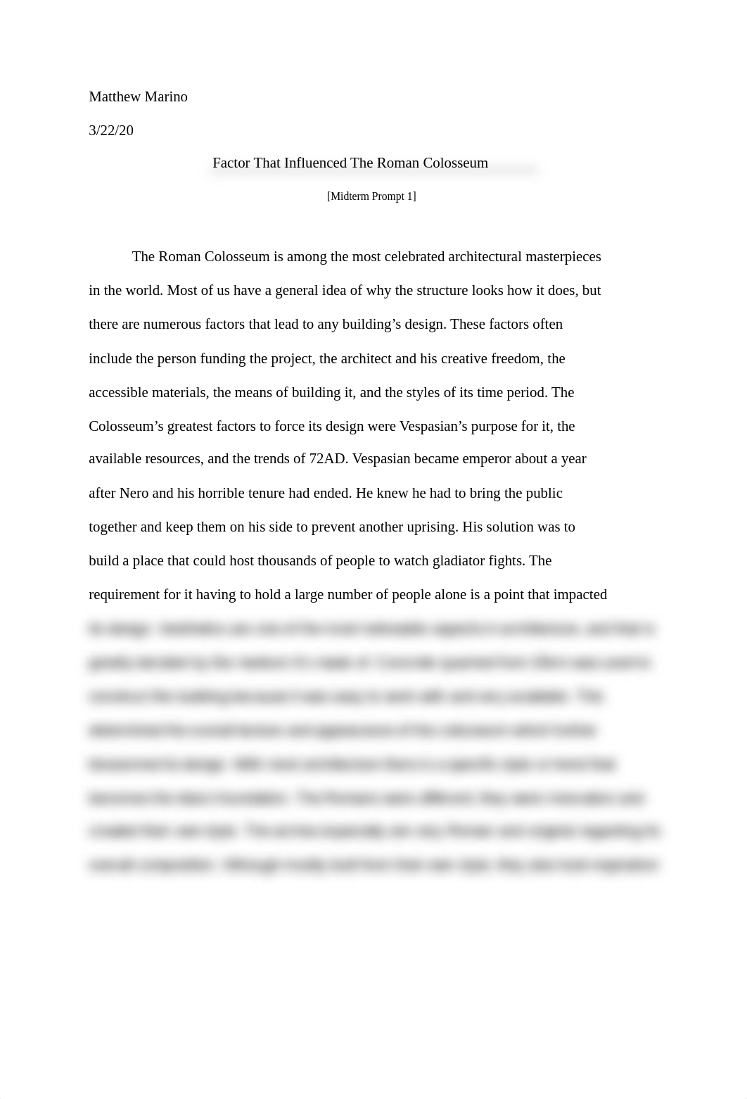 Factor That Influenced The Roman Colosseum [Midterm Prompt 1].docx_dba3vhzr15k_page1