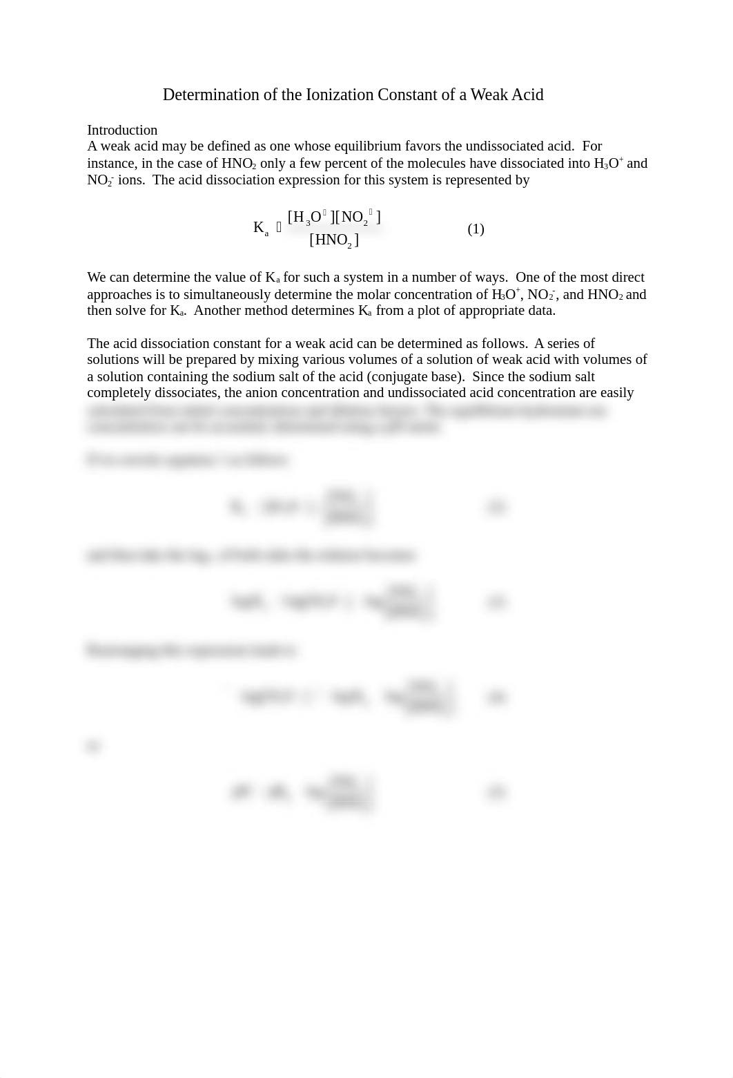 Determination of the Ionization Constant of a Weak Acid_dba4o59u9t1_page1