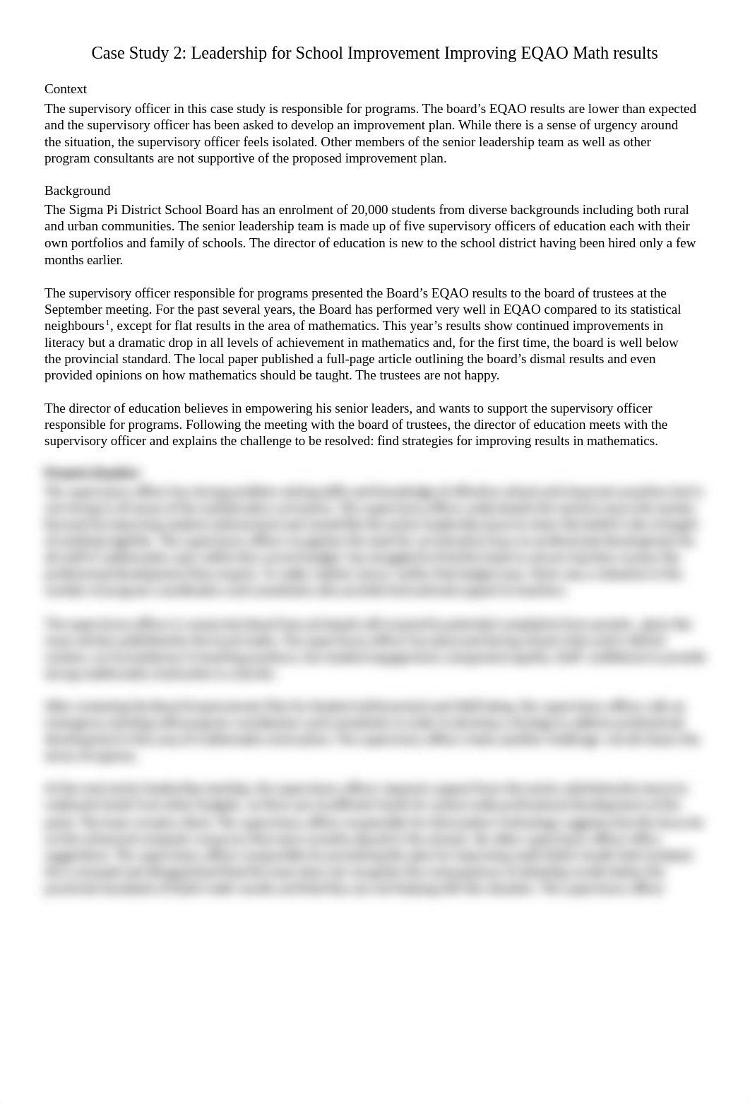 Case Study 2—Leadership for School Improvement Improving EQAO Math results.docx_dbay17kih1f_page1