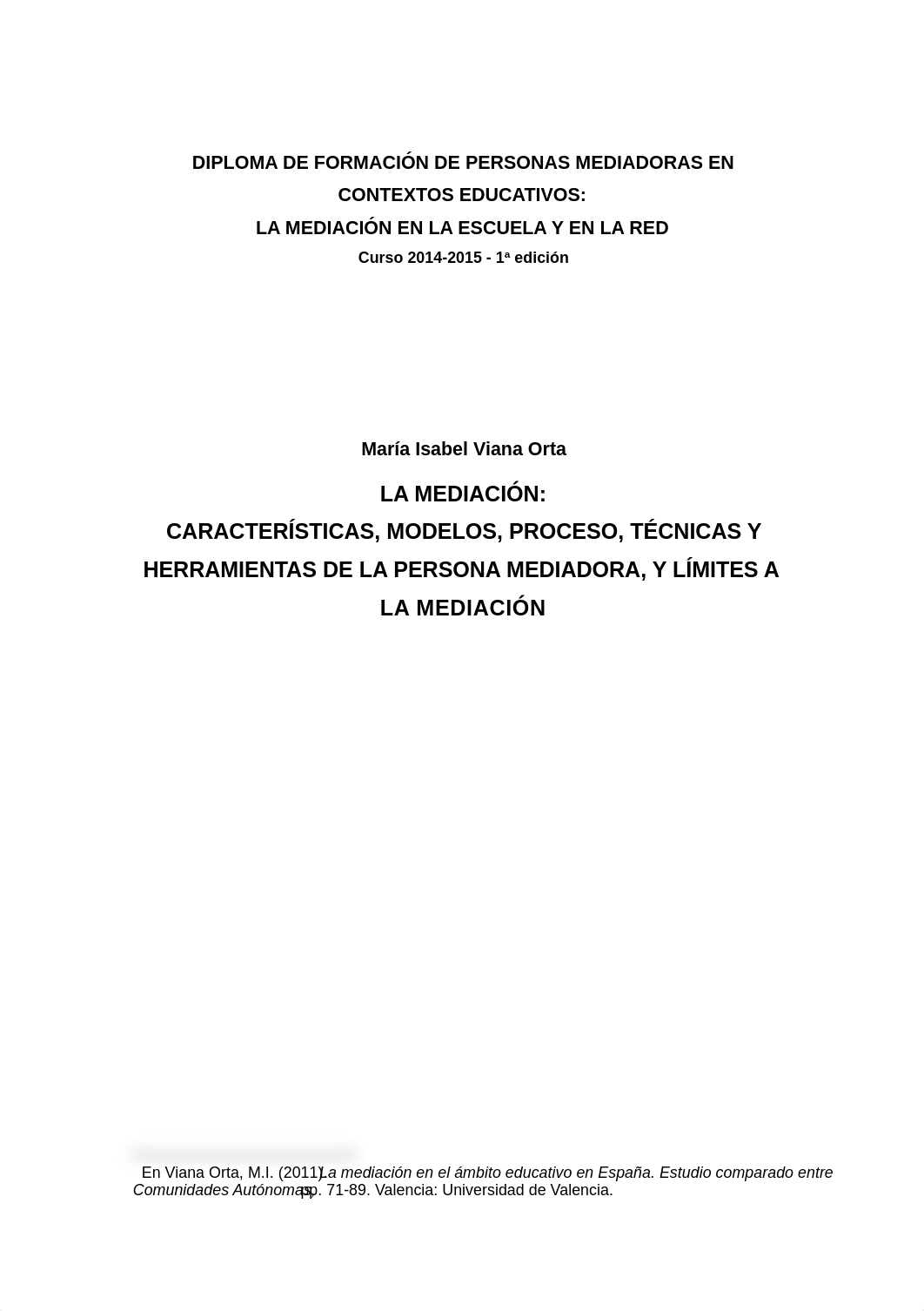 La Mediación, características, modelos, proceso, técnicas o herramientas de la persona mediadora y l_dbbj81s4qb6_page1