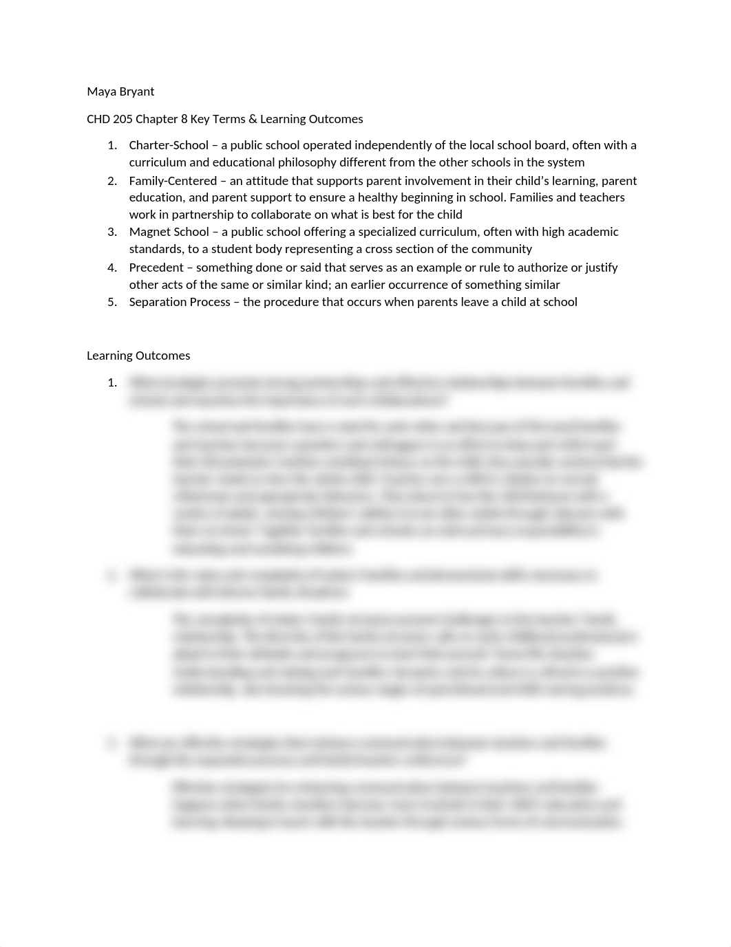 CHD 205 Chapter 8 Key Terms & Learning Outcomes.docx_dbbm5d79ena_page1