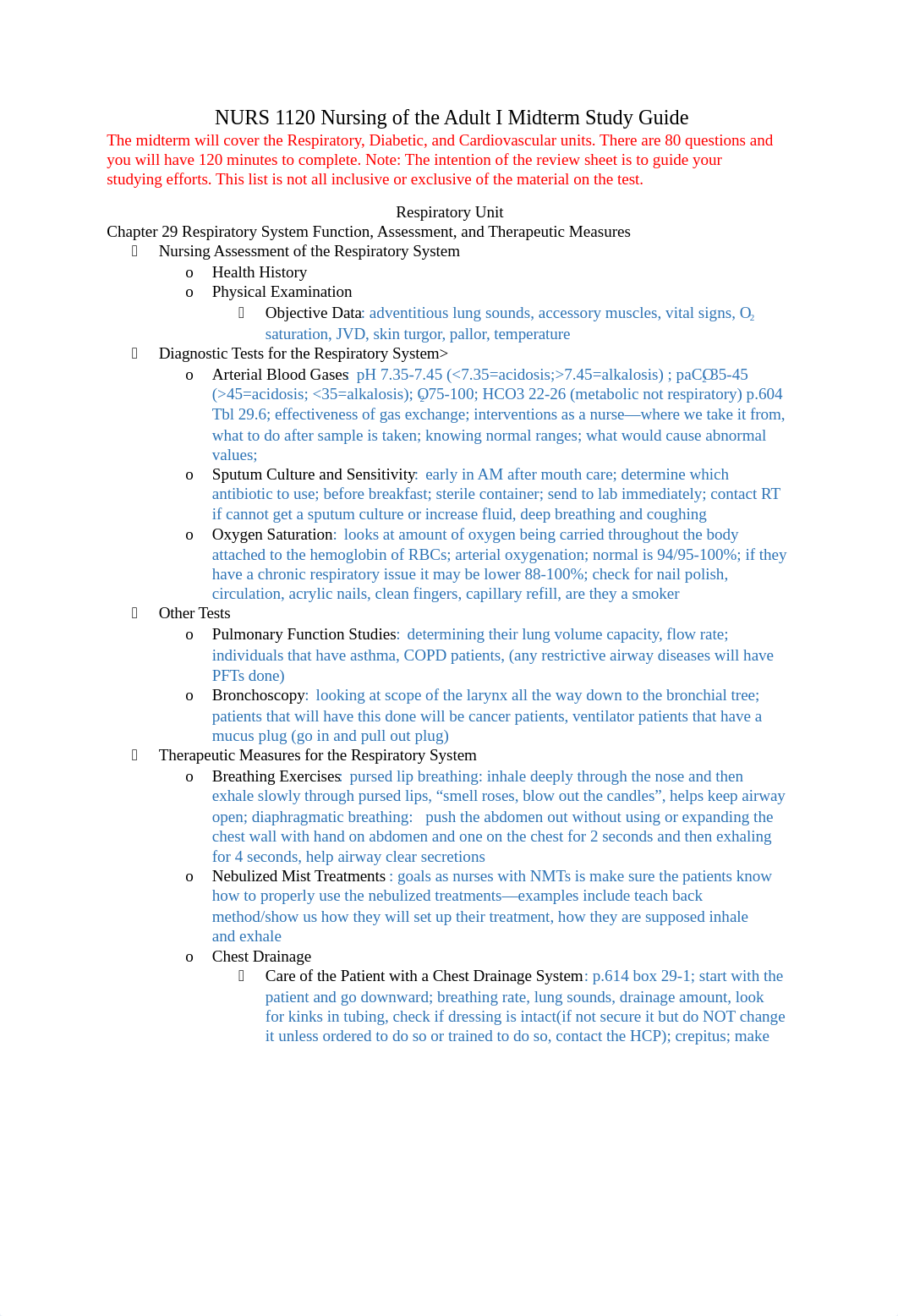 NURS 1120 Nursing of the Adult I Midterm Study Guide1 (1).docx_dbbz38afm9o_page1