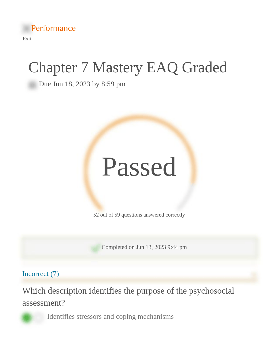 PSYCH Chapter 7 Mastery EAQ Graded .pdf_dbch9dk3br5_page1