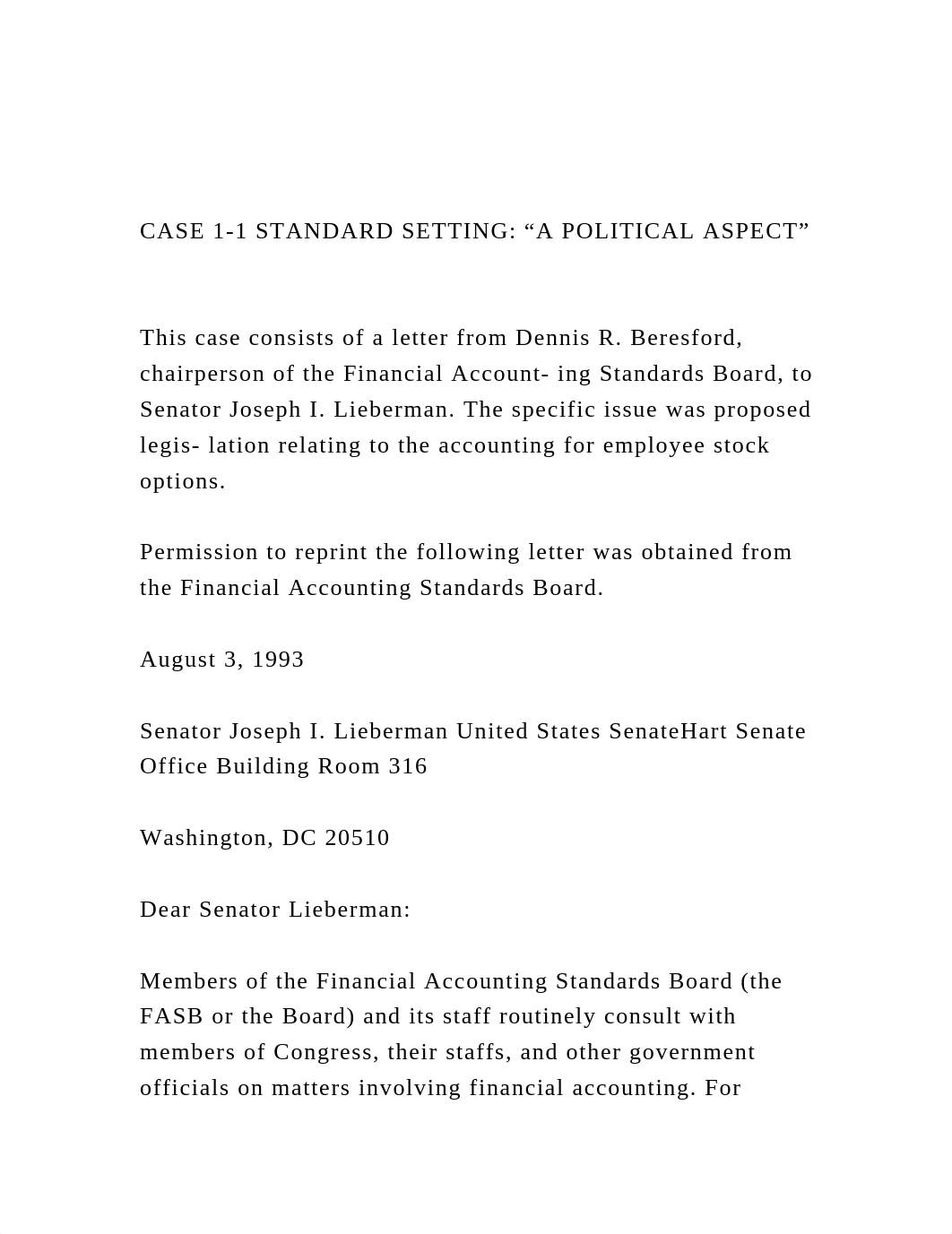 CASE 1-1 STANDARD SETTING "A POLITICAL ASPECT" This case co.docx_dbcp9x0c1t0_page2