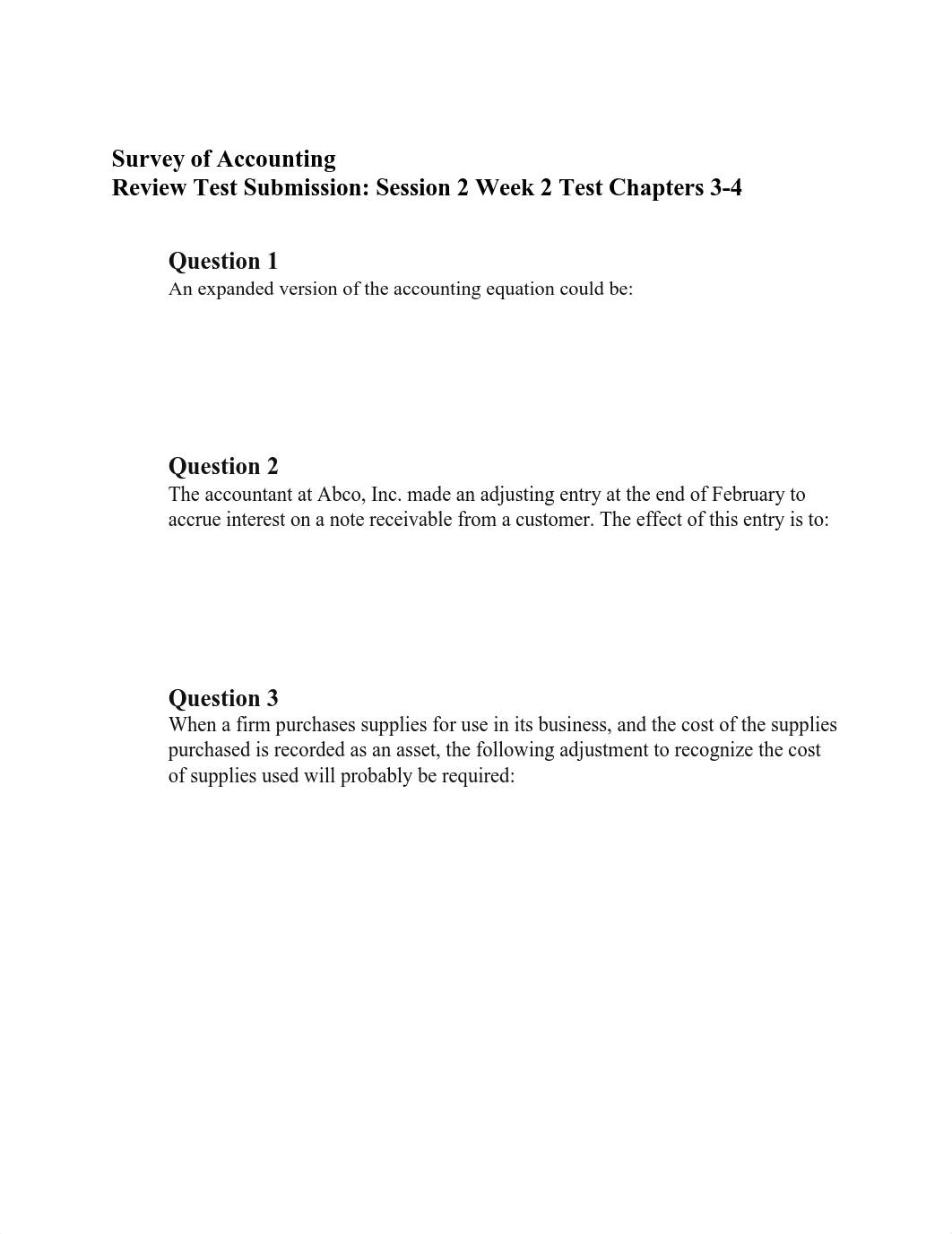 Survey of Accounting - WEEK 2 Test_dbcsmb4rul7_page1