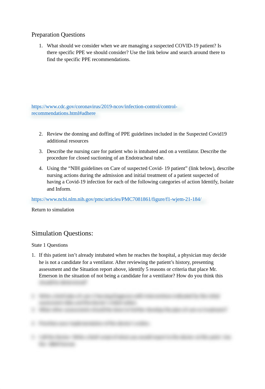 Suspected Covid Patient Scenario Preparation Questions and Sim Answer Sheet.docx_dbcsxhaijt6_page1