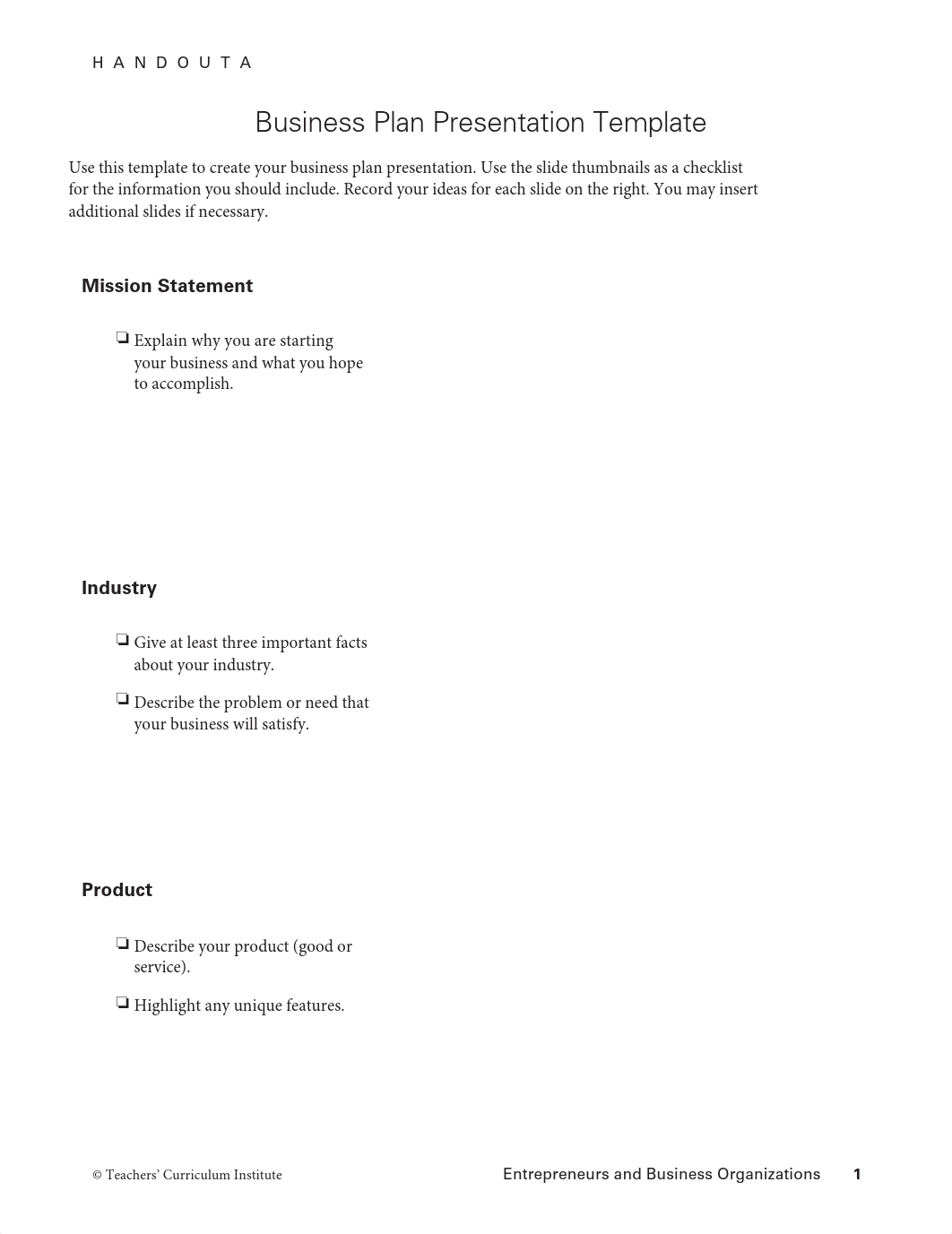 Cham Elsafadi - Econ L9 Handout A: Business Plan Presentation Template.pdf_dbd1lh7yebx_page1