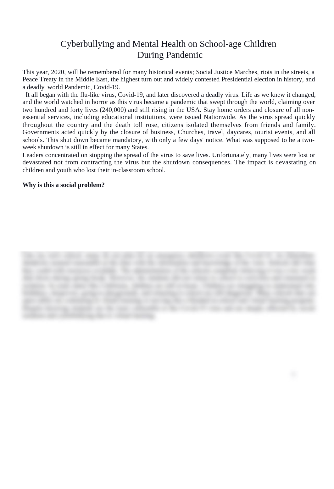 Cyberbullying and depression increase for school-age Children during pandemic shut dow.docx_dbdd8xk49n2_page1