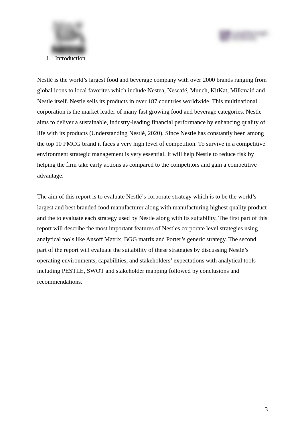 Analysis of Nestlé's main corporate level strategies and evaluation of the suitability of these str_dbdquaxkxom_page3