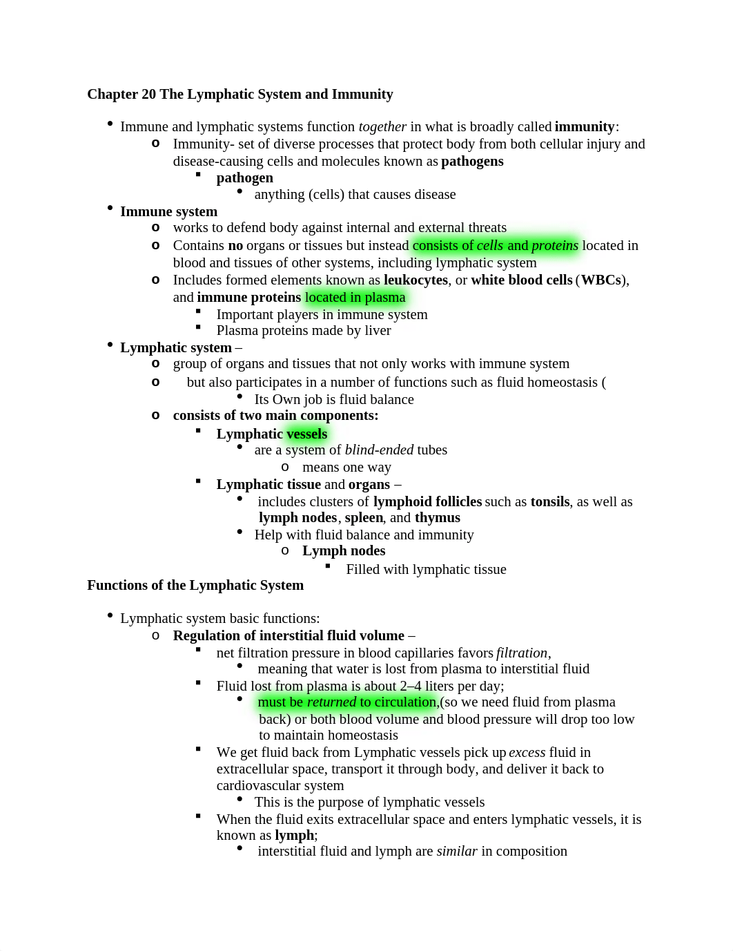 Chapter 20 The Lymphatic System notes.docx_dbdyyyyqj1y_page1