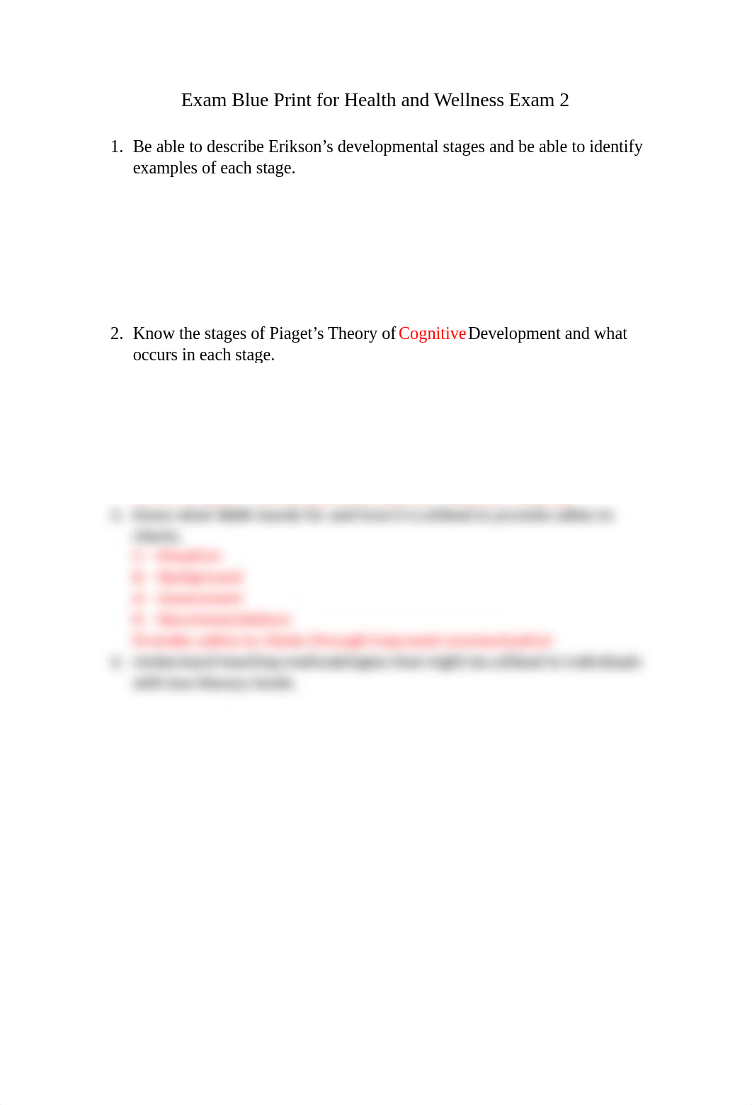 With Answers -Exam Blue Print for Health and Wellness Exam 2.docx_dbe0lxhhmu4_page1