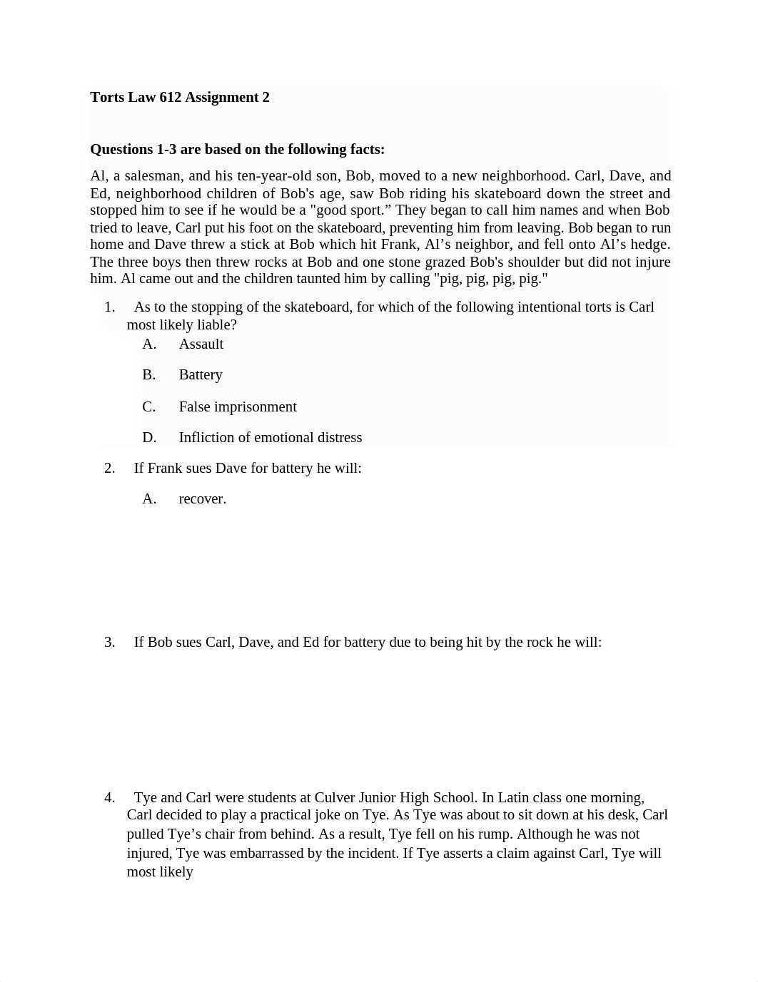 Torts Law 612 assignment  #2.doc_dbe3etud8tv_page1