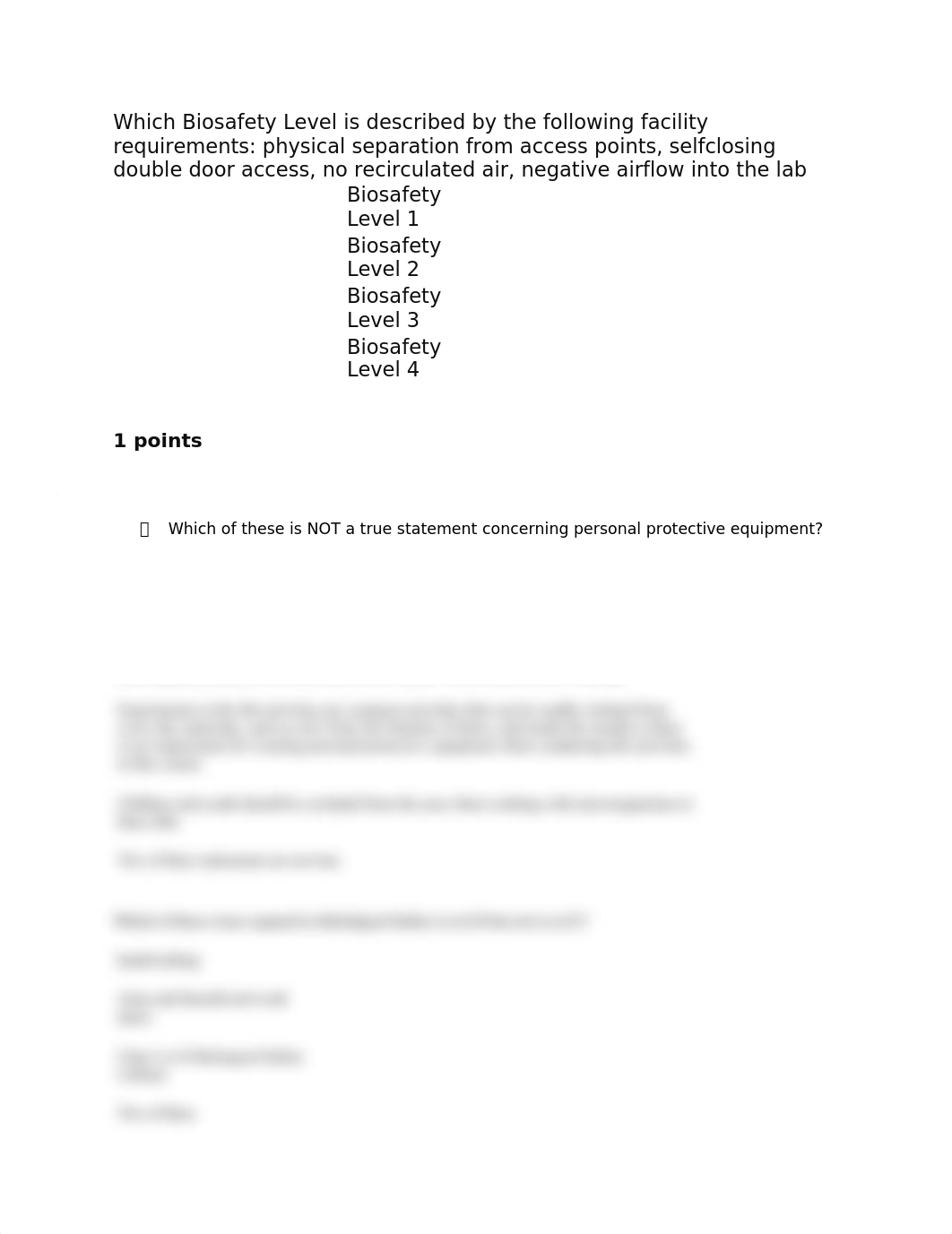 Which Biosafety Level is described by the following facility requirements.docx_dbejqatb52l_page1