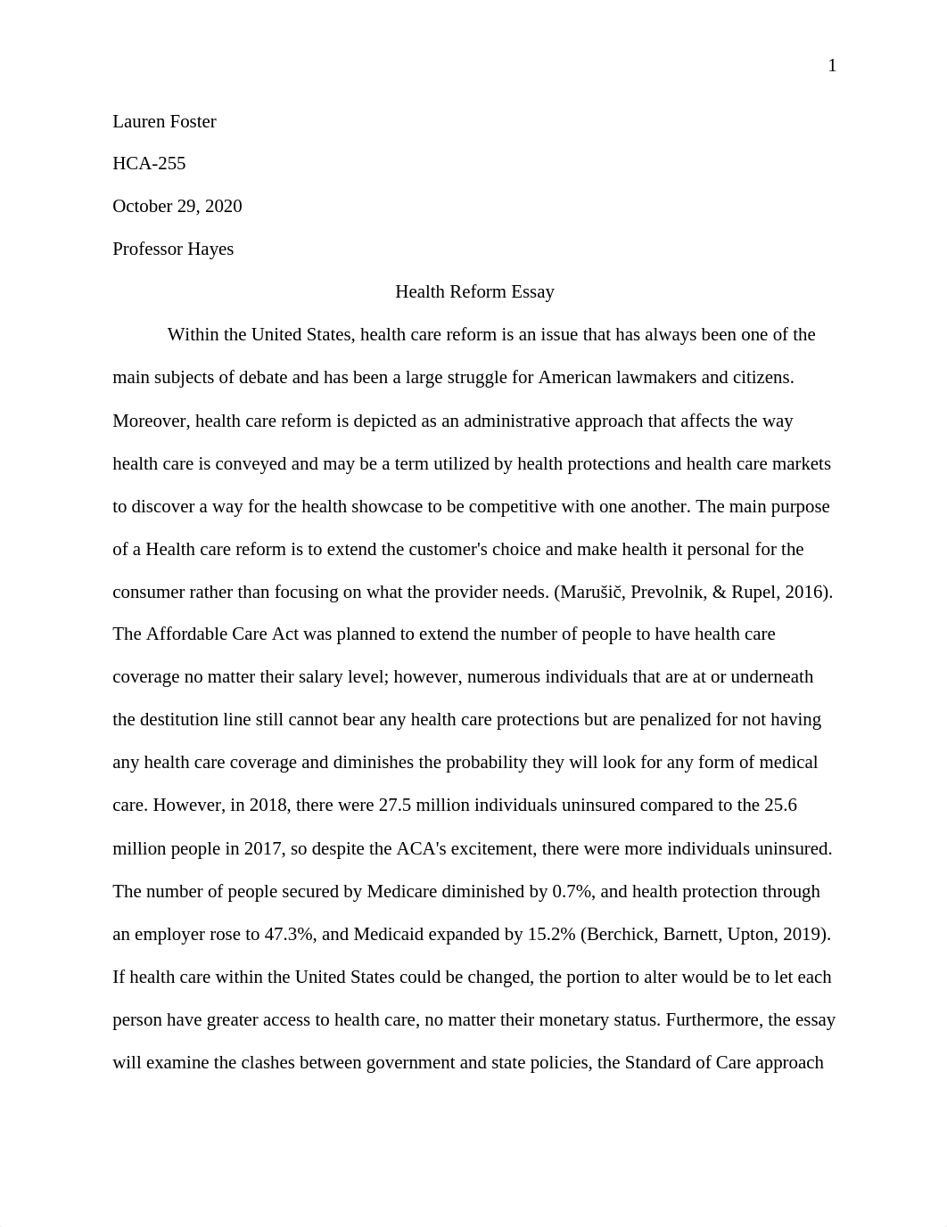 HCA-255 Health Reform essay.docx_dbelazd2nzm_page1