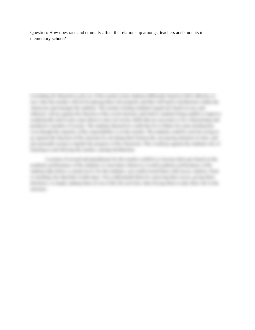 How does race and ethnicity affect the relationship amongst teachers and students in elementary scho_dbeq4xv587v_page1