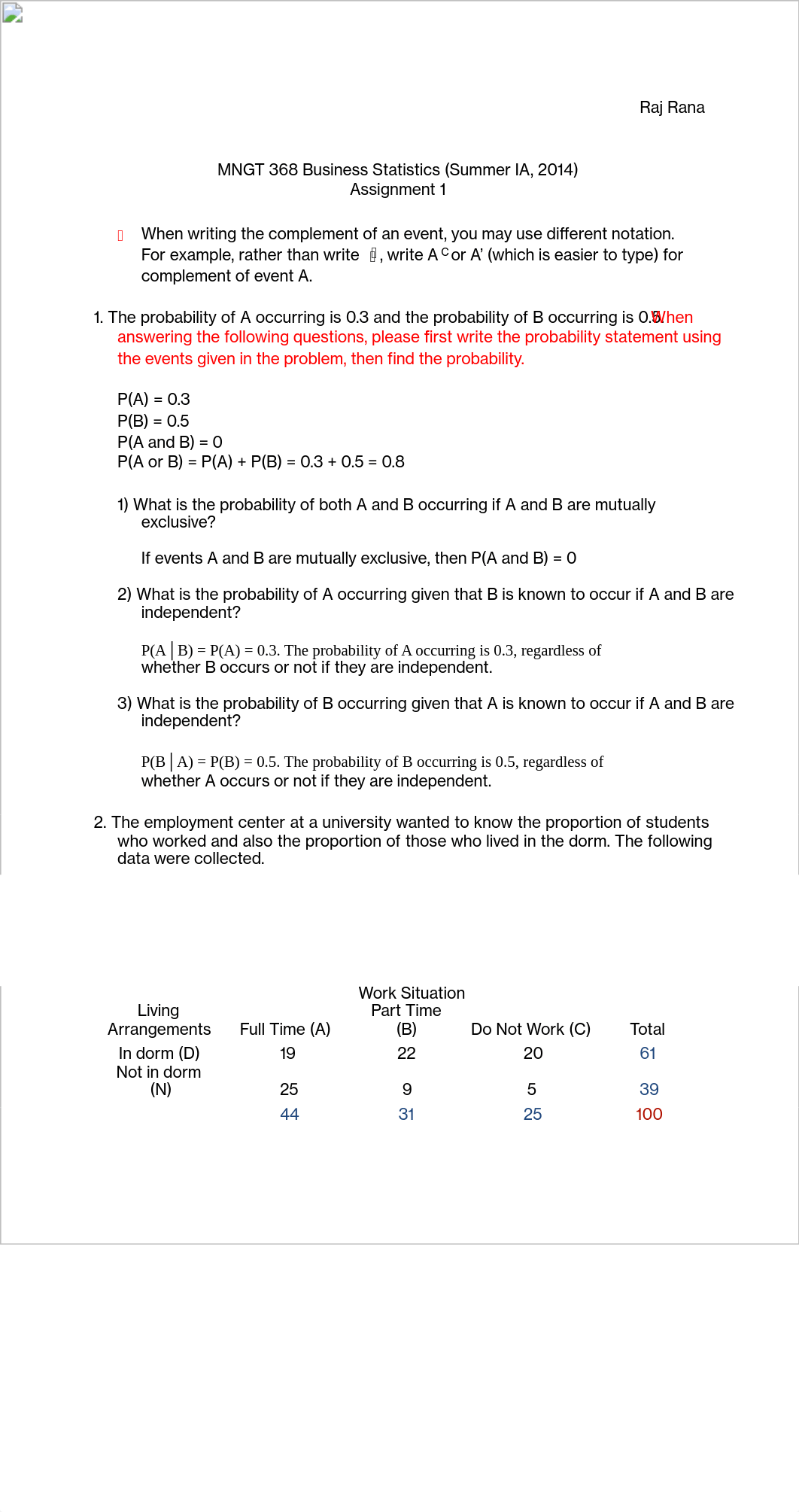 Raj Rana's MNGT 368 Assignment 1_dber3wcsz3x_page1