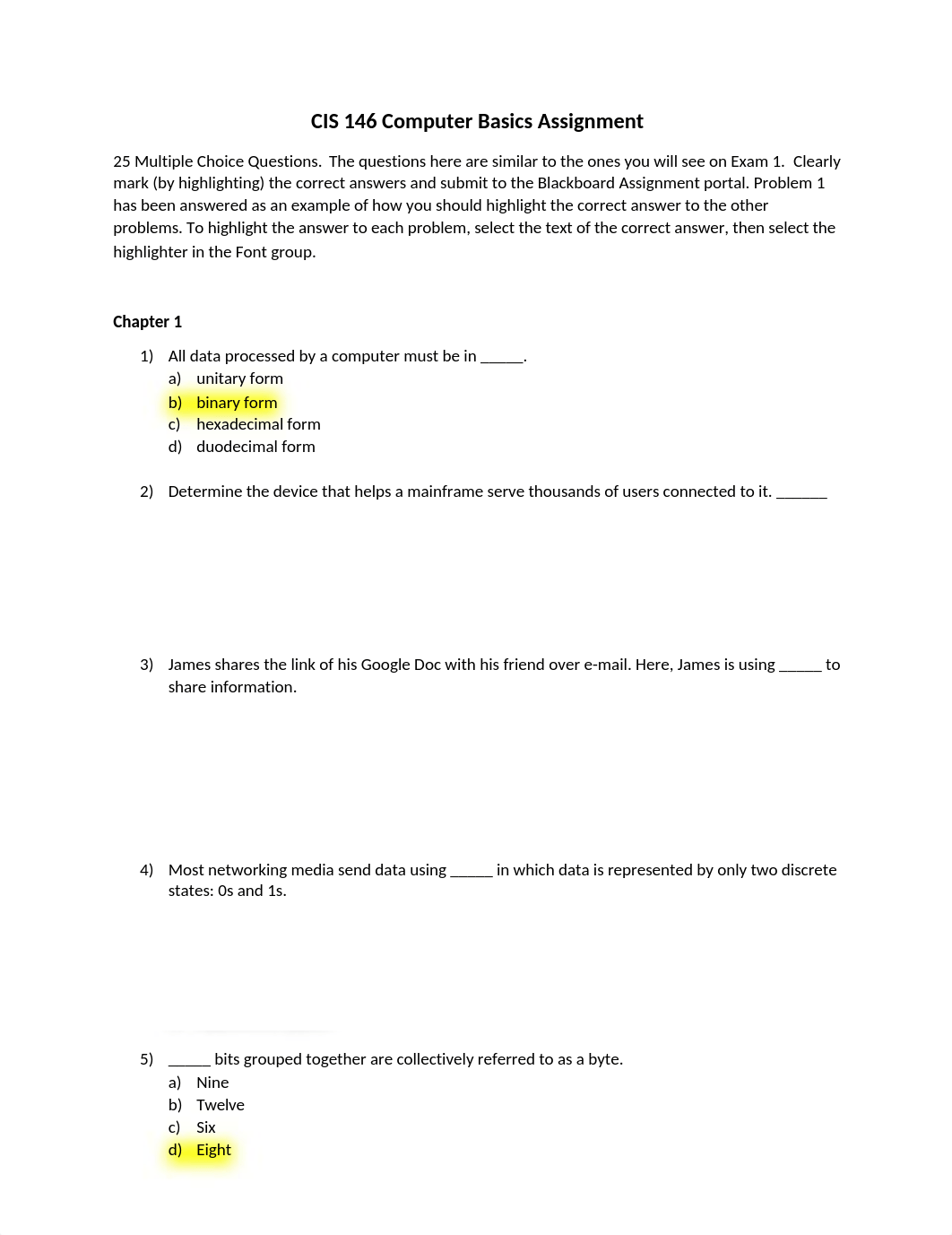 CIS 146 Computer Basics Assignment 1.docx_dbewfm2o063_page1