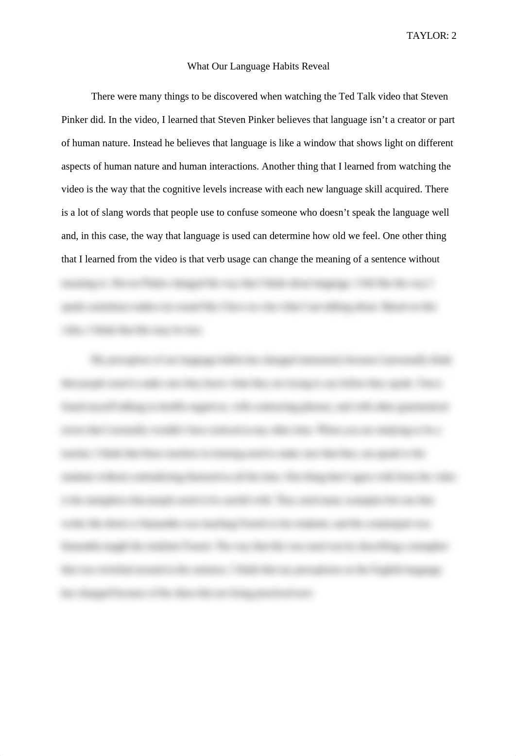 Taylor_K_Response to Steven Pinker What Our Language Habits Reveal.docx_dbfa183ef6o_page2