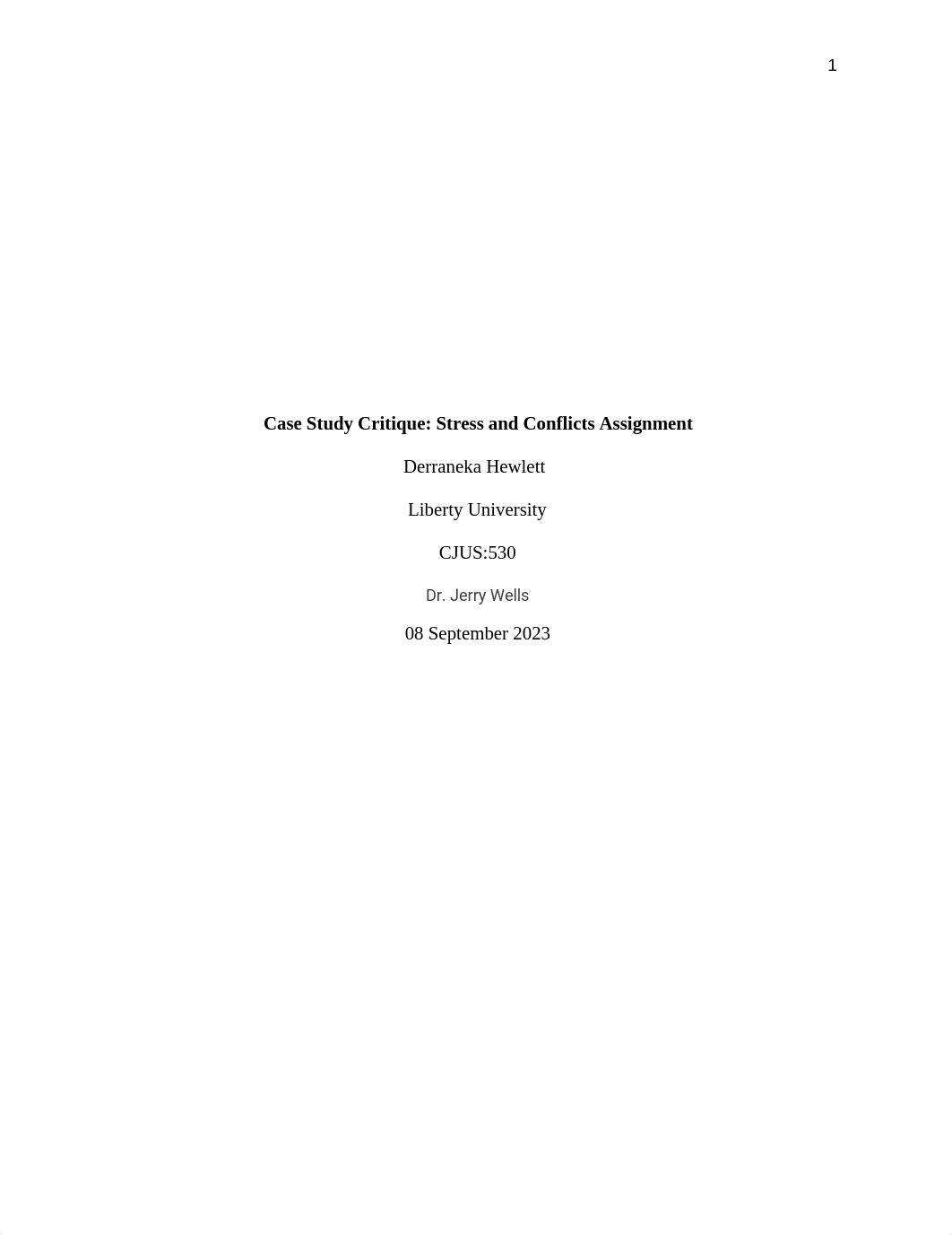 Case Study Critique-Stress and Conflicts Assignment.docx_dbfacowyrdk_page1