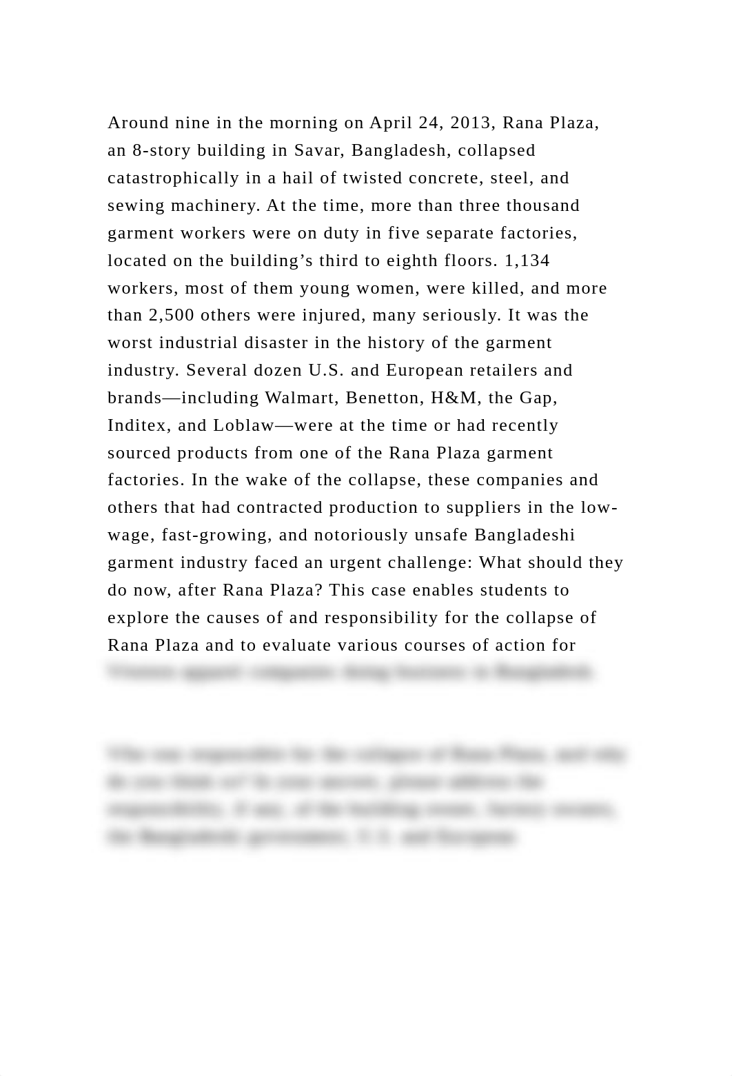 Around nine in the morning on April 24, 2013, Rana Plaza, an 8-story.docx_dbfiwcxmpzh_page2
