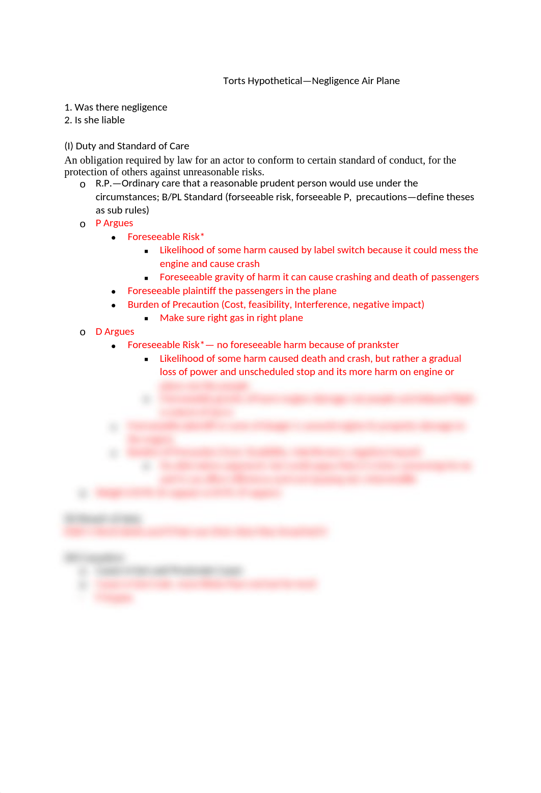 Torts Hypo Negligence .docx_dbgh7w90u1e_page1