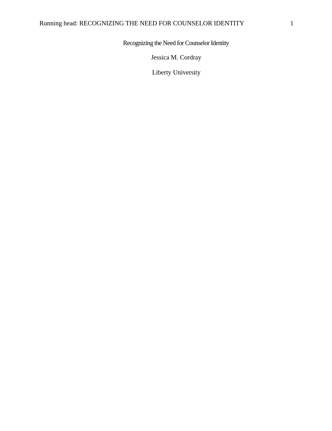 Cordray, J; Counselor Identity Paper.docx_dbgjjy1kxw9_page1