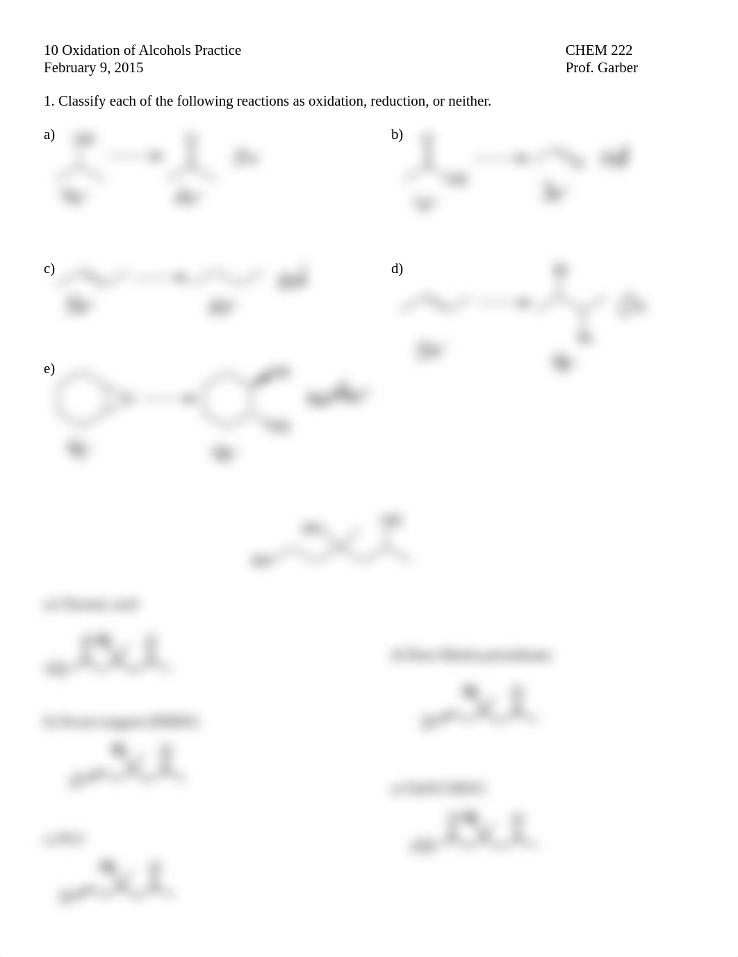 10 oxidation of alcohols practice answers_dbi73t6gn5t_page1