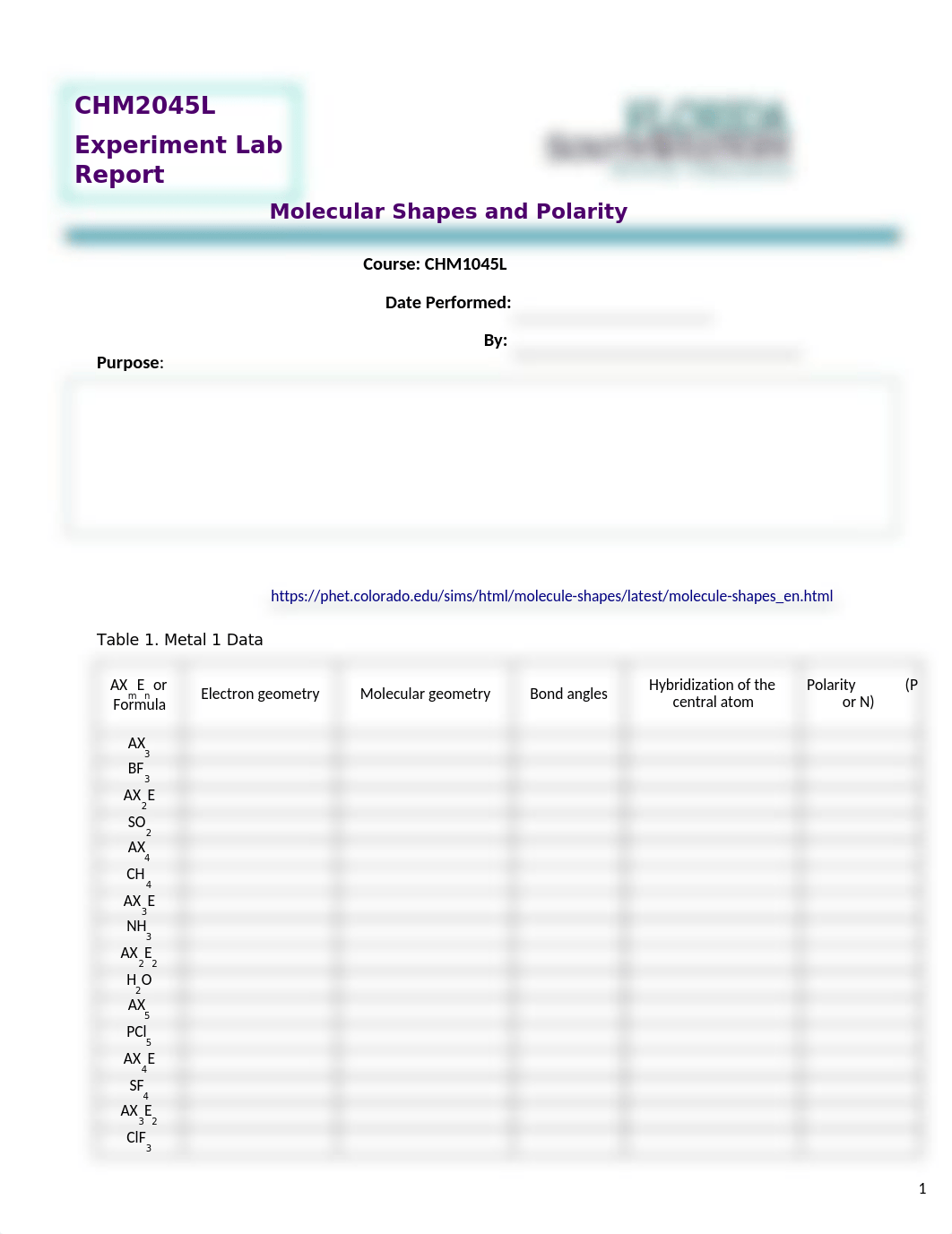 Molecular Shapes and Polarity Excel Template CHM2045L.xlsx_dbi9zgex23c_page1