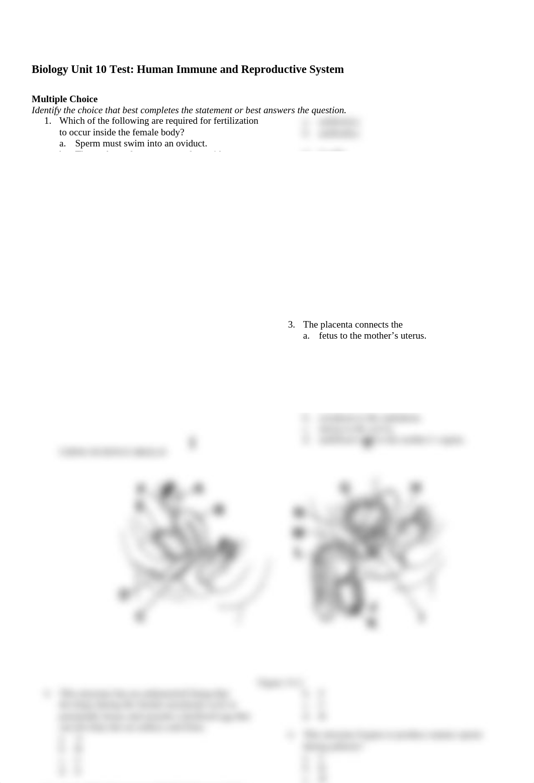 2020 Biology Unit 10 Test - Human Immune and Reproductive Systems (1).docx_dbicmo562zx_page1