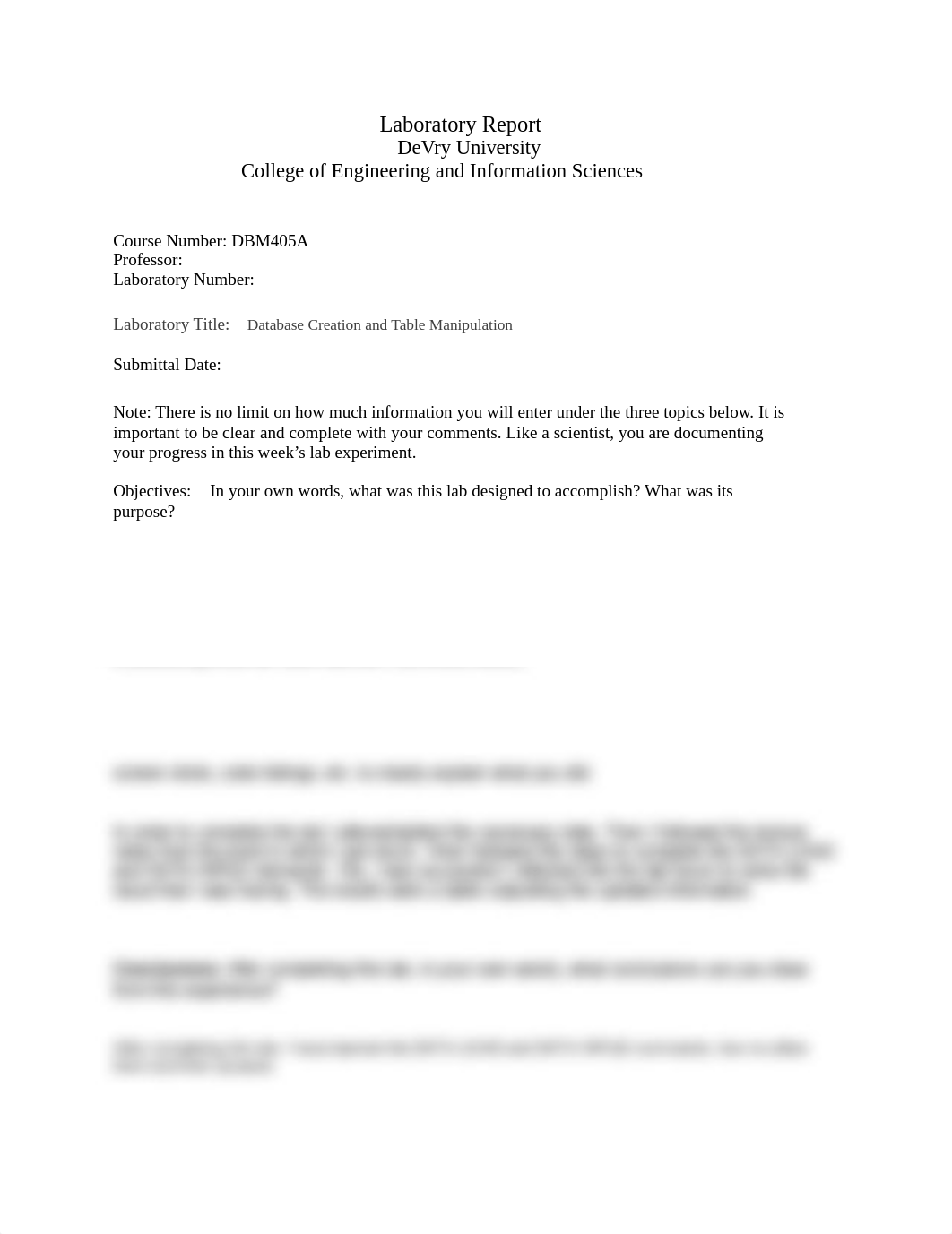 DBM405A Week 3 iLab Report NCarpenter_dbitpfn4ohe_page1