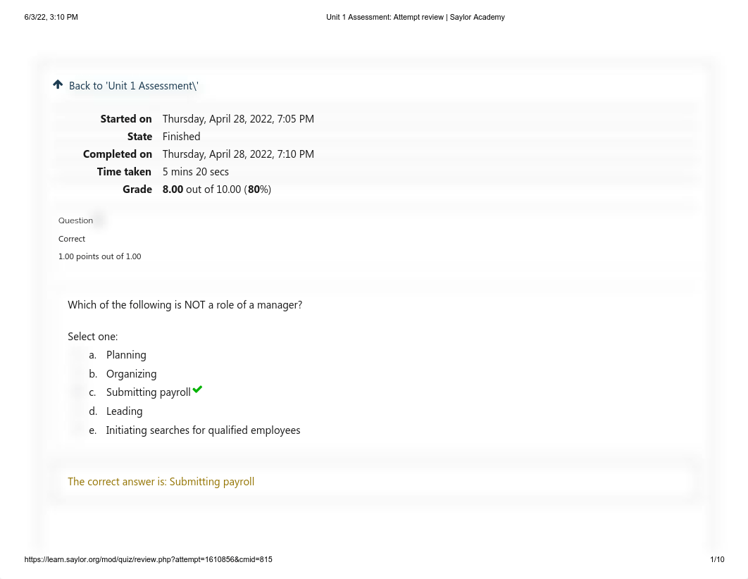 BUS208Unit 1 Assessment_ Attempt review _ Saylor Academy.pdf_dbiufd7gpso_page1