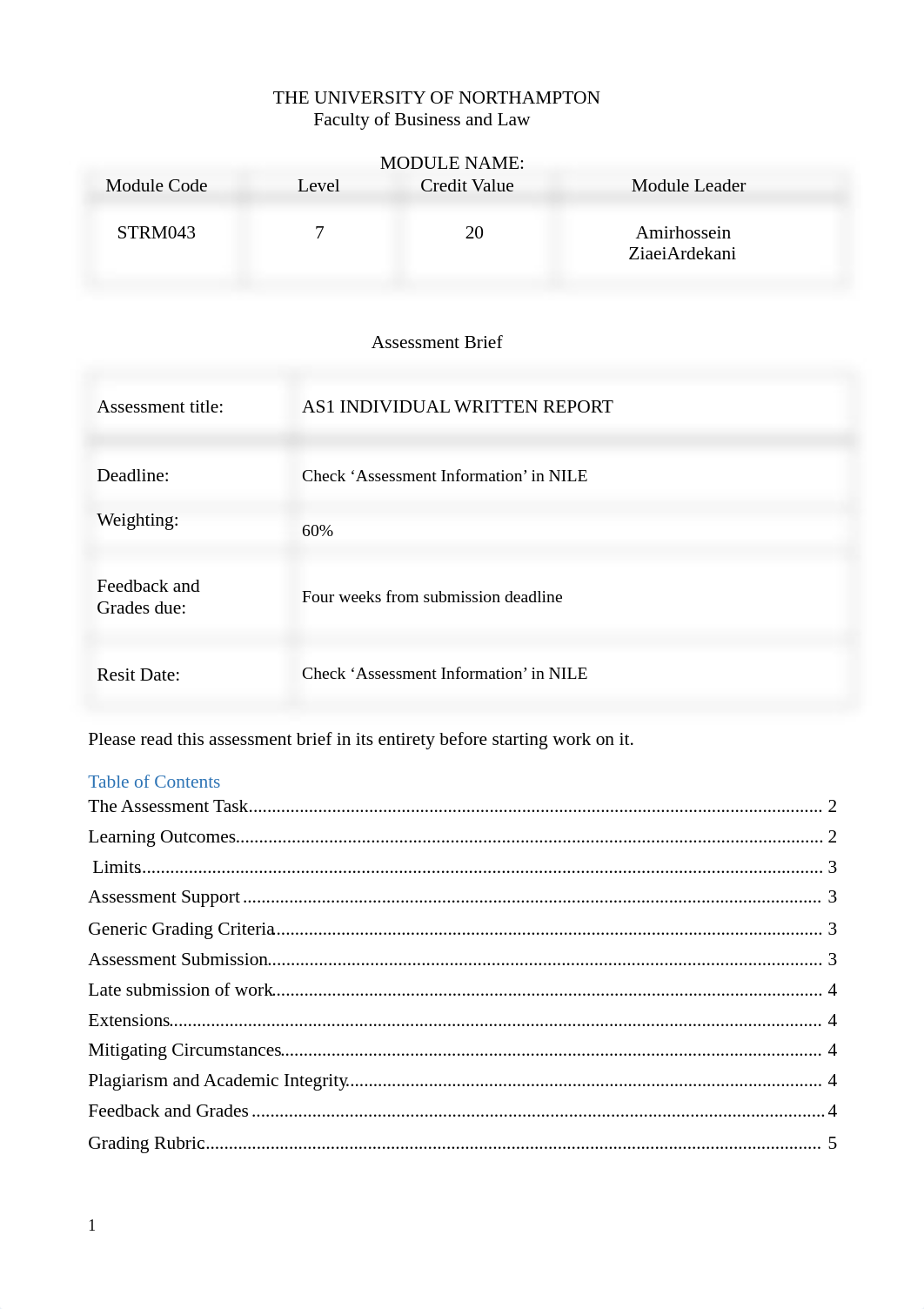 STRM043 AS1 First Sit Individual Report Assignment Brief 2020-21 - Tagged.pdf_dbj39r48ebd_page1