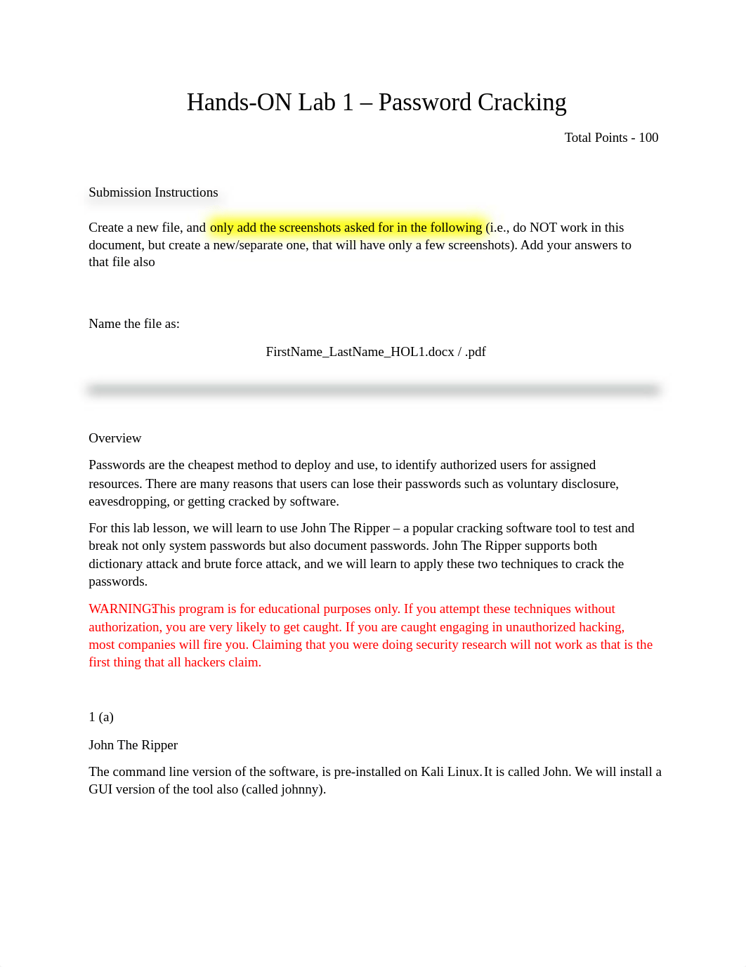 HOLab 1 - Password Cracking.docx_dbj6l8wdu3d_page1