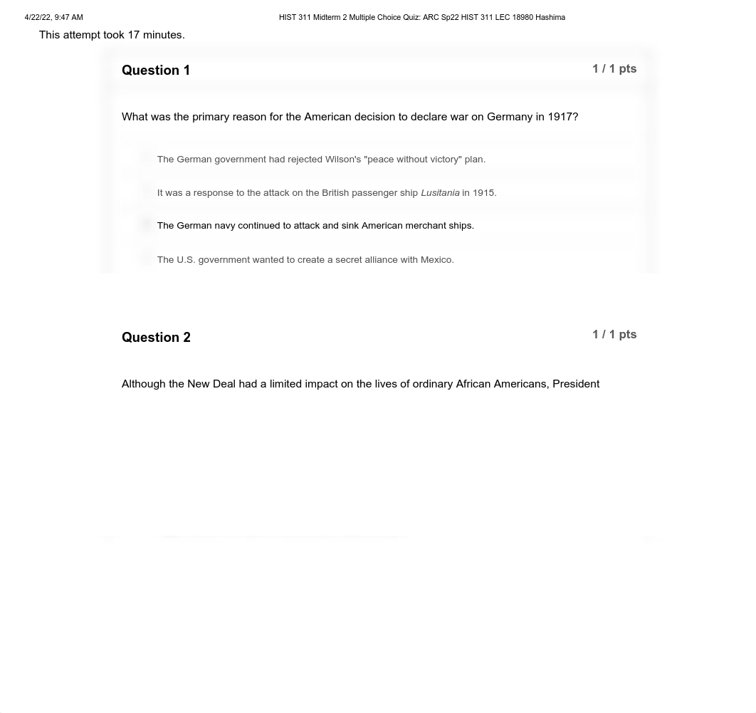 HIST 311 Midterm 2 Multiple Choice Quiz_ ARC Sp22 HIST 311 LEC 18980 Hashima - 2.pdf_dbj8d125uaz_page2