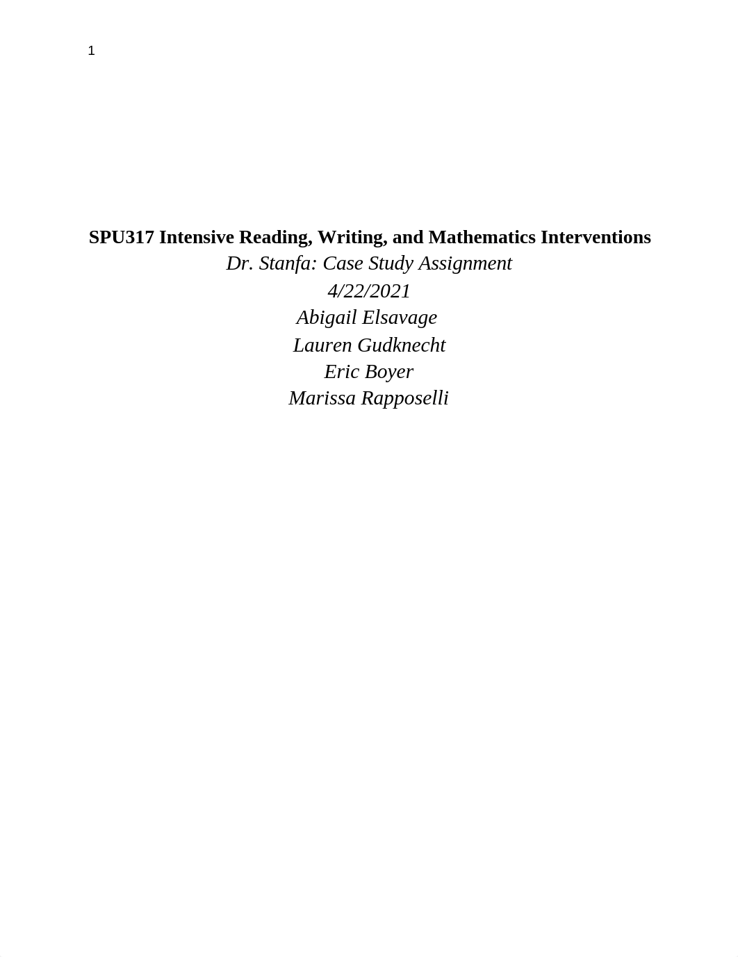 SPU 317 Case Study Brock- Lauren G, Marissa R, Abigail E, Eric B.docx_dbjgbsrdklq_page1