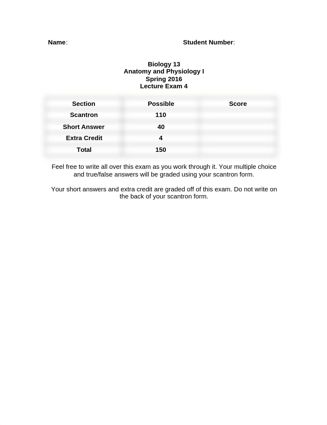 Lecture Exam #4 Biology 13 2016 Spring.docx_dbjnysf8dx4_page1