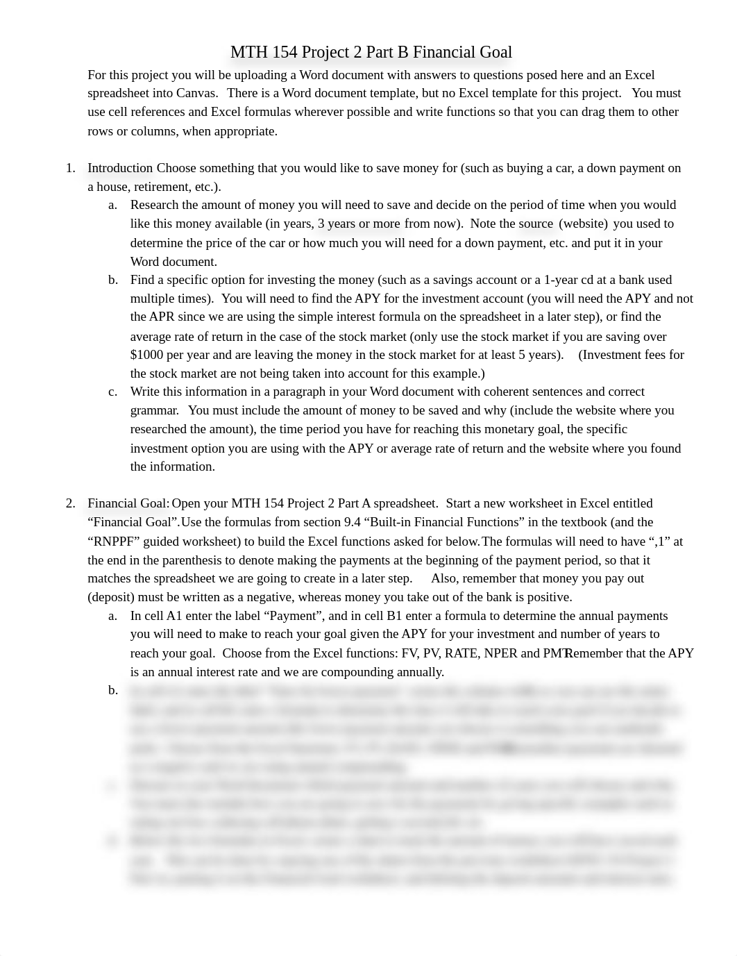 MTH 154 Project 2 Part B Financial Goal.docx_dbjxxgza2tw_page1