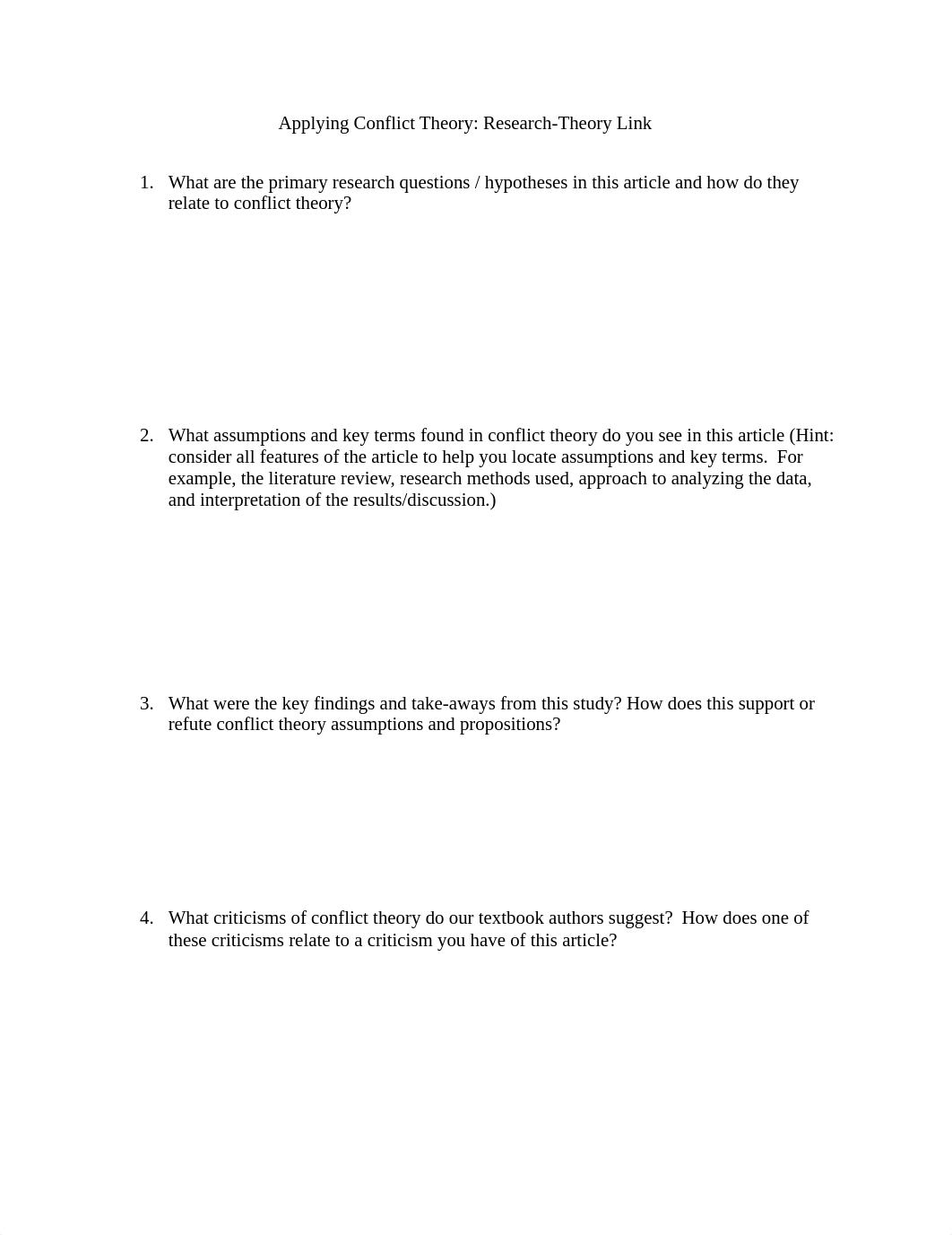 Applying Conflict Theory Research-Theory Link.docx_dbkmn497b7f_page1