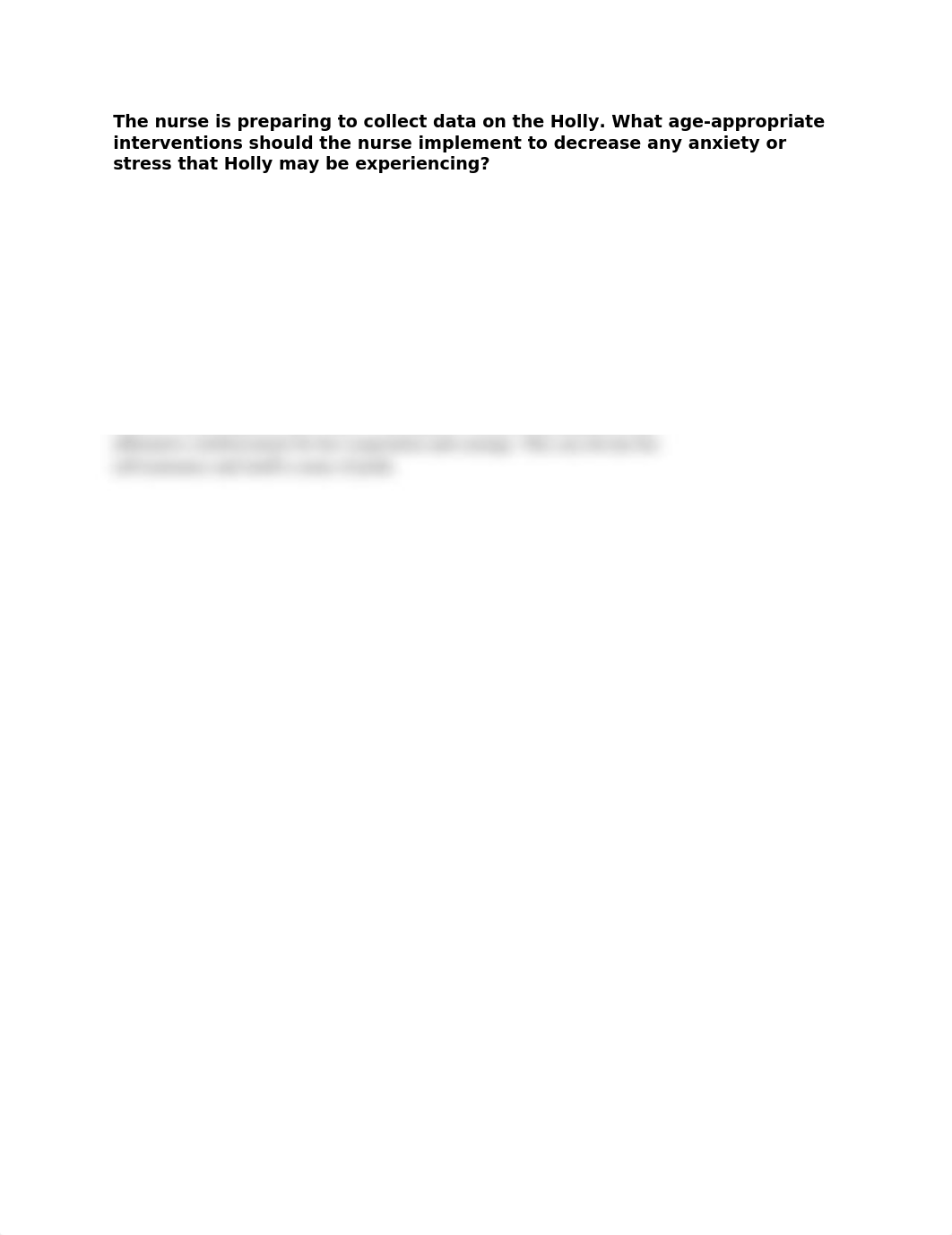 Video case study ATI Homework Week 1 Comfort Interventions for Hospitalized Pediatric Client.docx_dbkvxwsog3n_page1