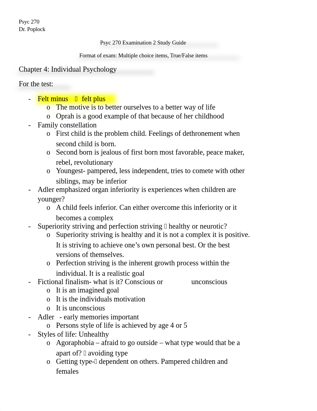 Psyc 270 Exam 2 Study Guide_dbl2h3htsb4_page1