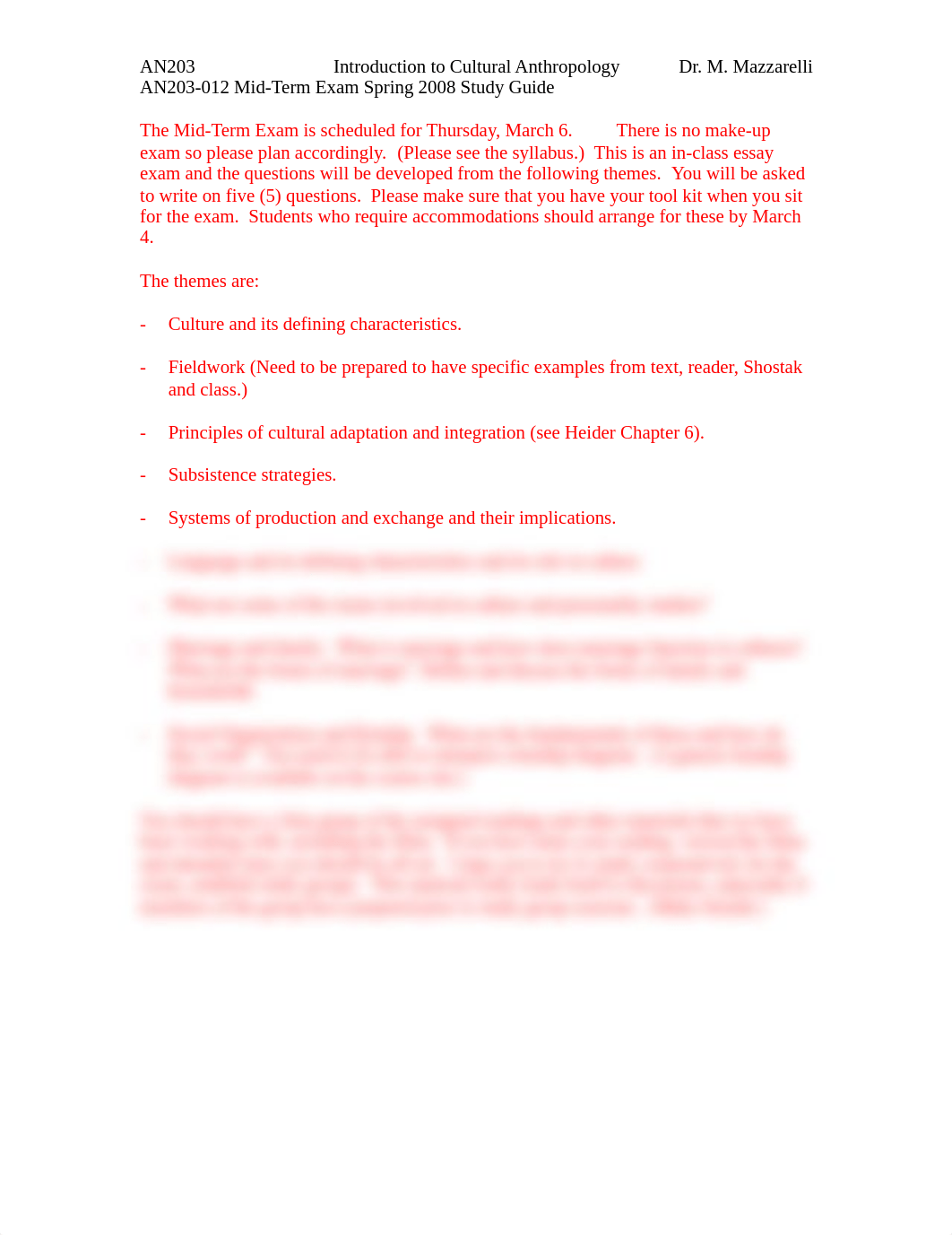 AN203-012 Mid-Term Exam Spring 2008 Study Guide_dbl66icl3k9_page1