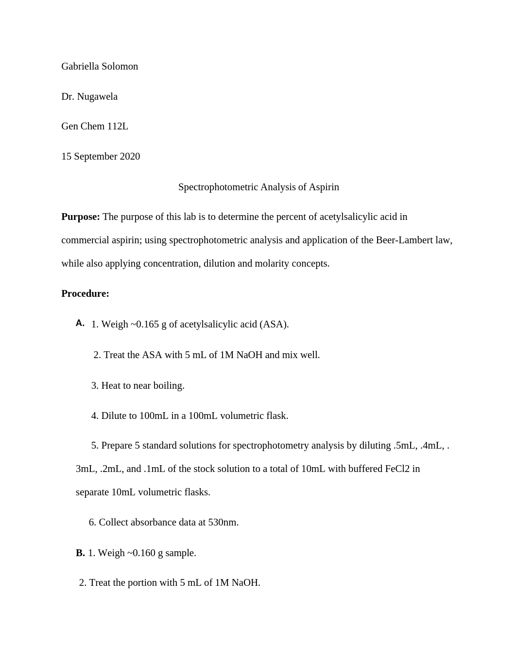 Spectrophotometric Analysis of Aspirin Lab.docx_dbljhrskfd7_page1