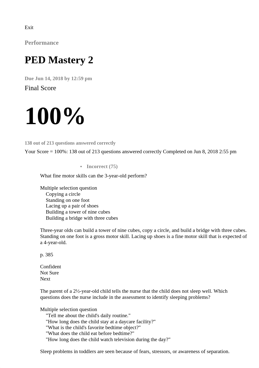 9 to 13 chapter Elsevier Adaptive Quizzing - Quiz performance.html_dbm3a6ied10_page1