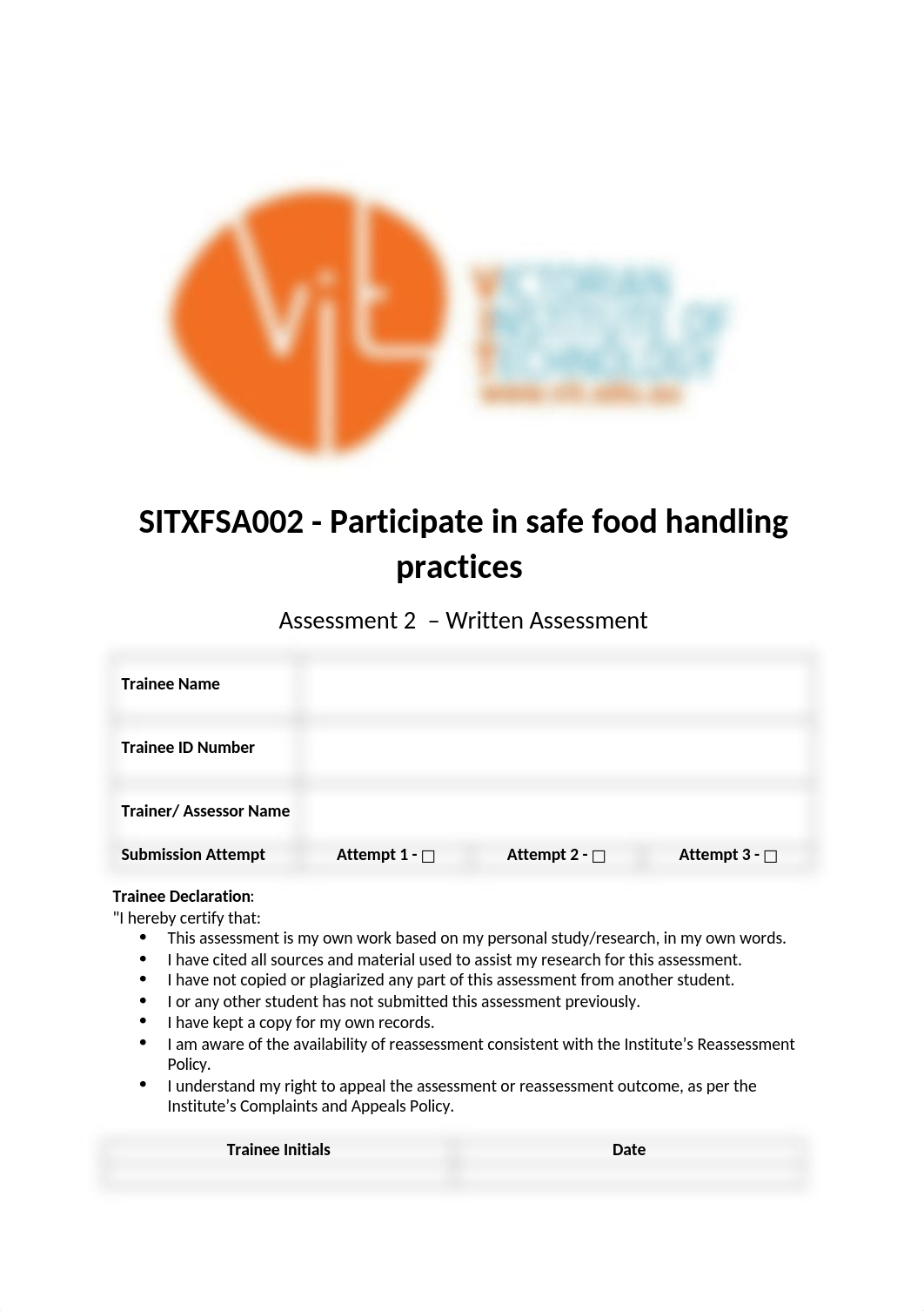 participate in safe food handling practices written assessment.docx_dbmggt1dwd0_page1