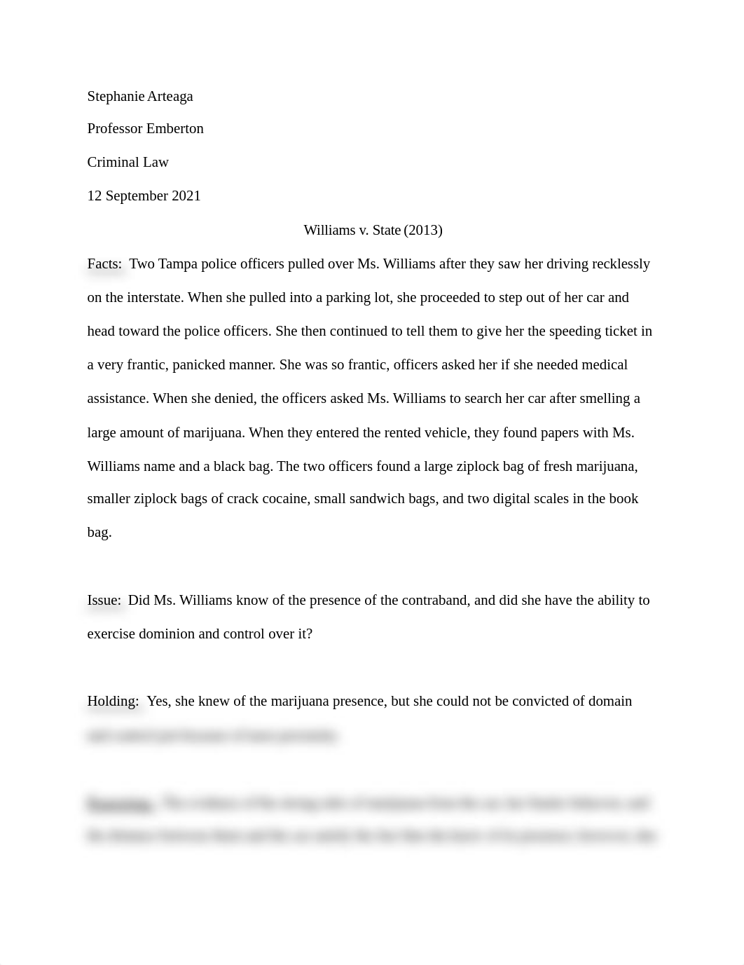 Williams v. State (2013) Case Brief - Criminal Law.pdf_dbmiyxtw1di_page1