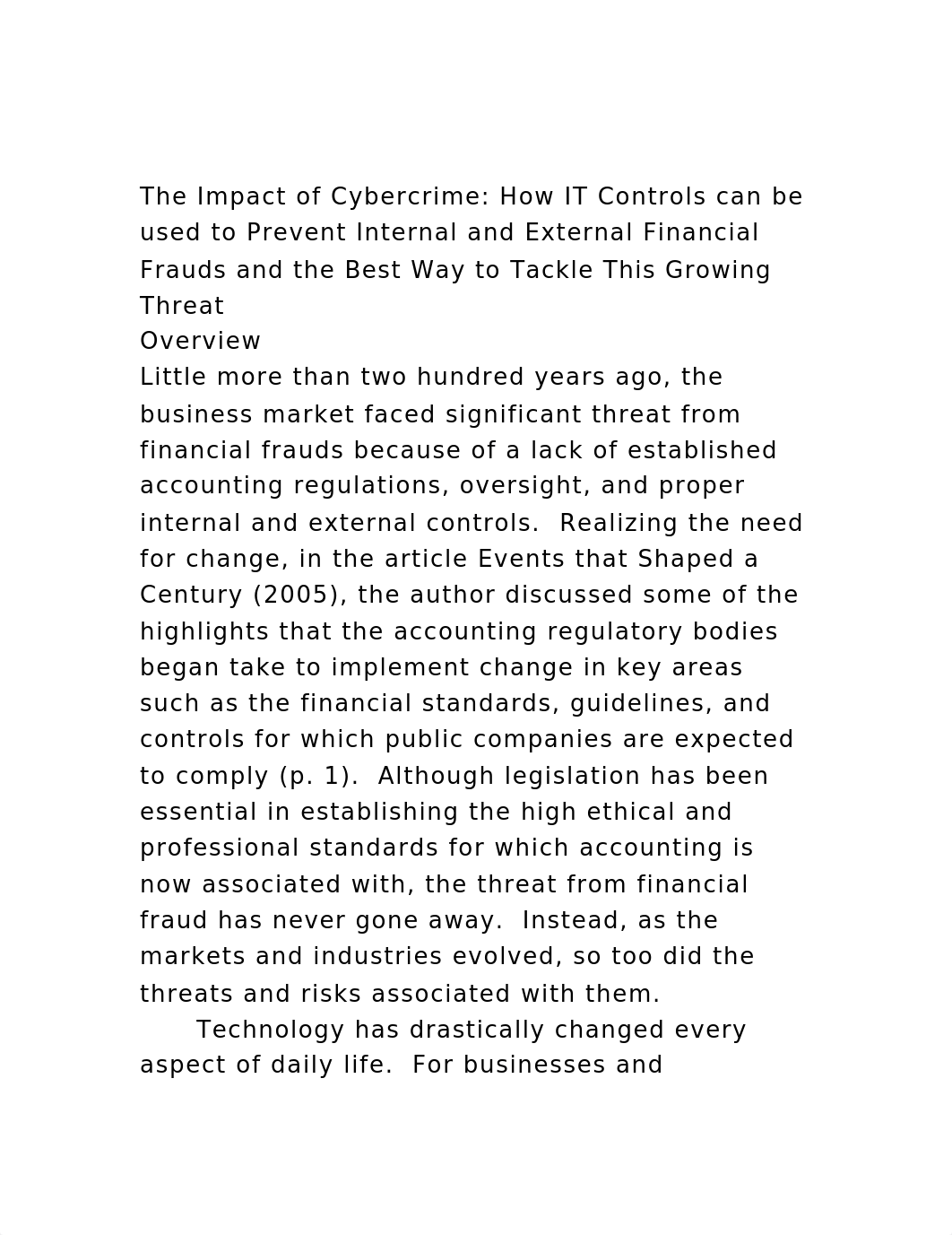 The Impact of Cybercrime How IT Controls can be used to Prevent I.docx_dbmngg7dj17_page2